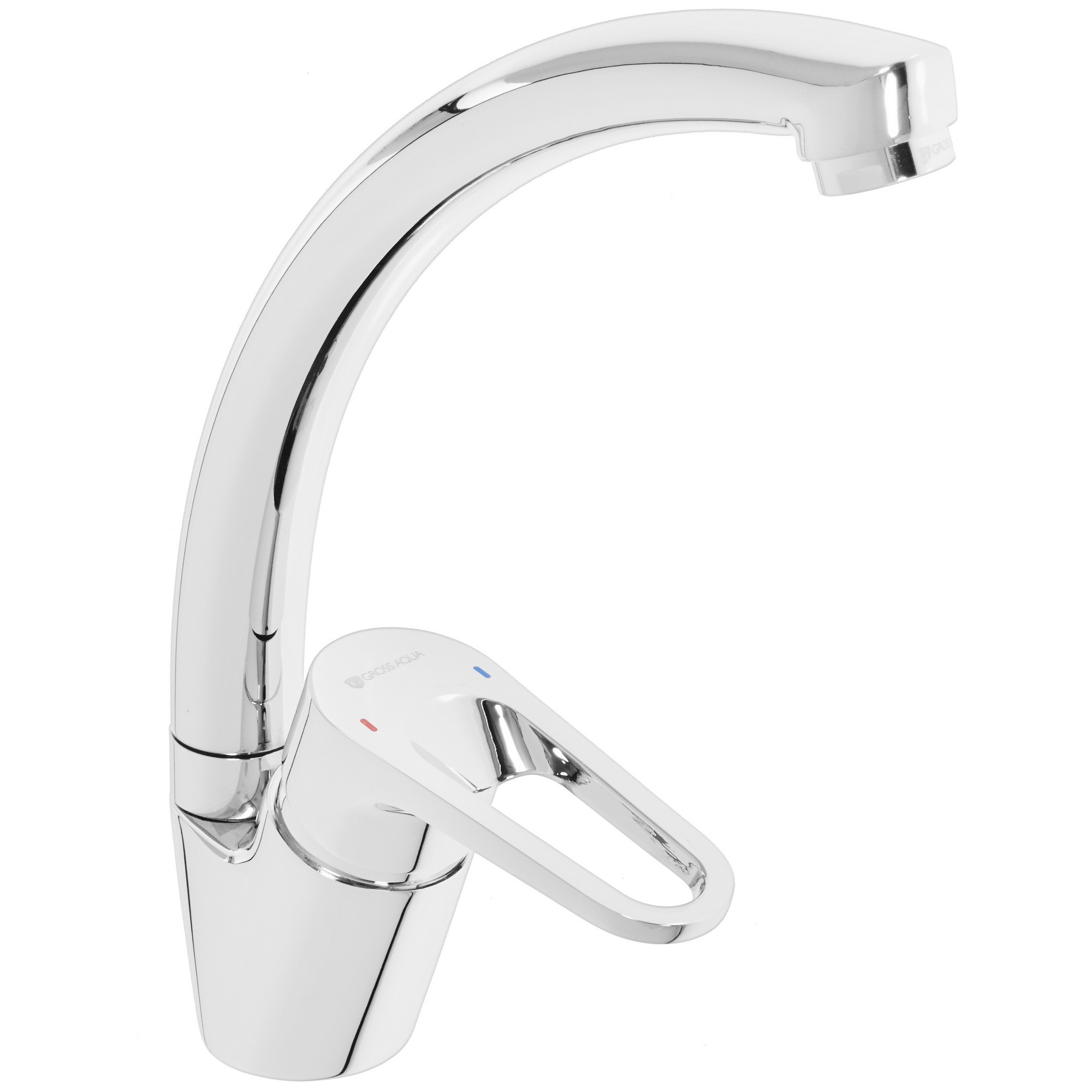 Изображение товара Смеситель для кухни GROSS AQUA Delta 3205268С-A02 с высоким изливом и водосберегающим аэротором