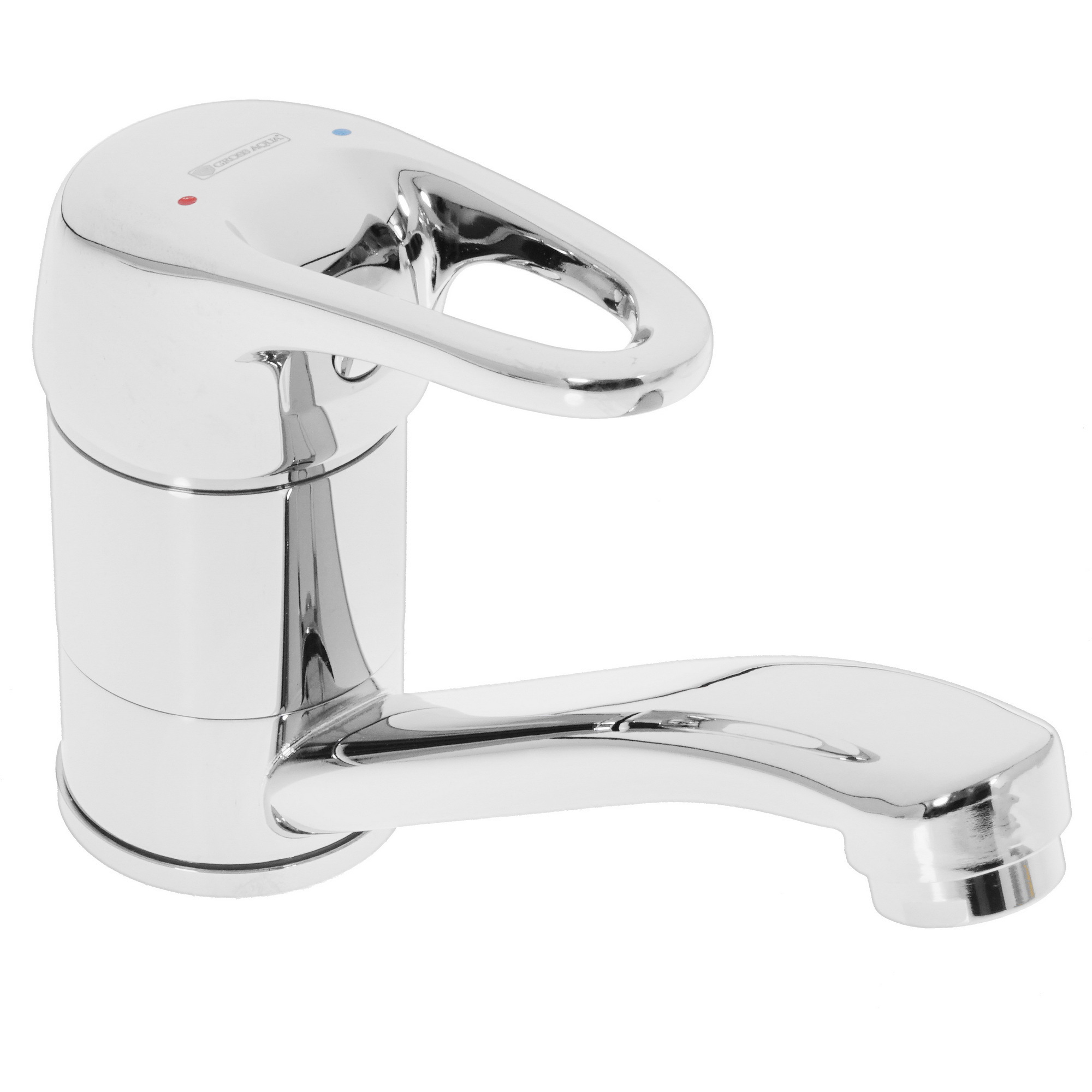 Изображение товара Смеситель для умывальника GROSS AQUA Optima 3509511C-G0145 с поворотным изливом