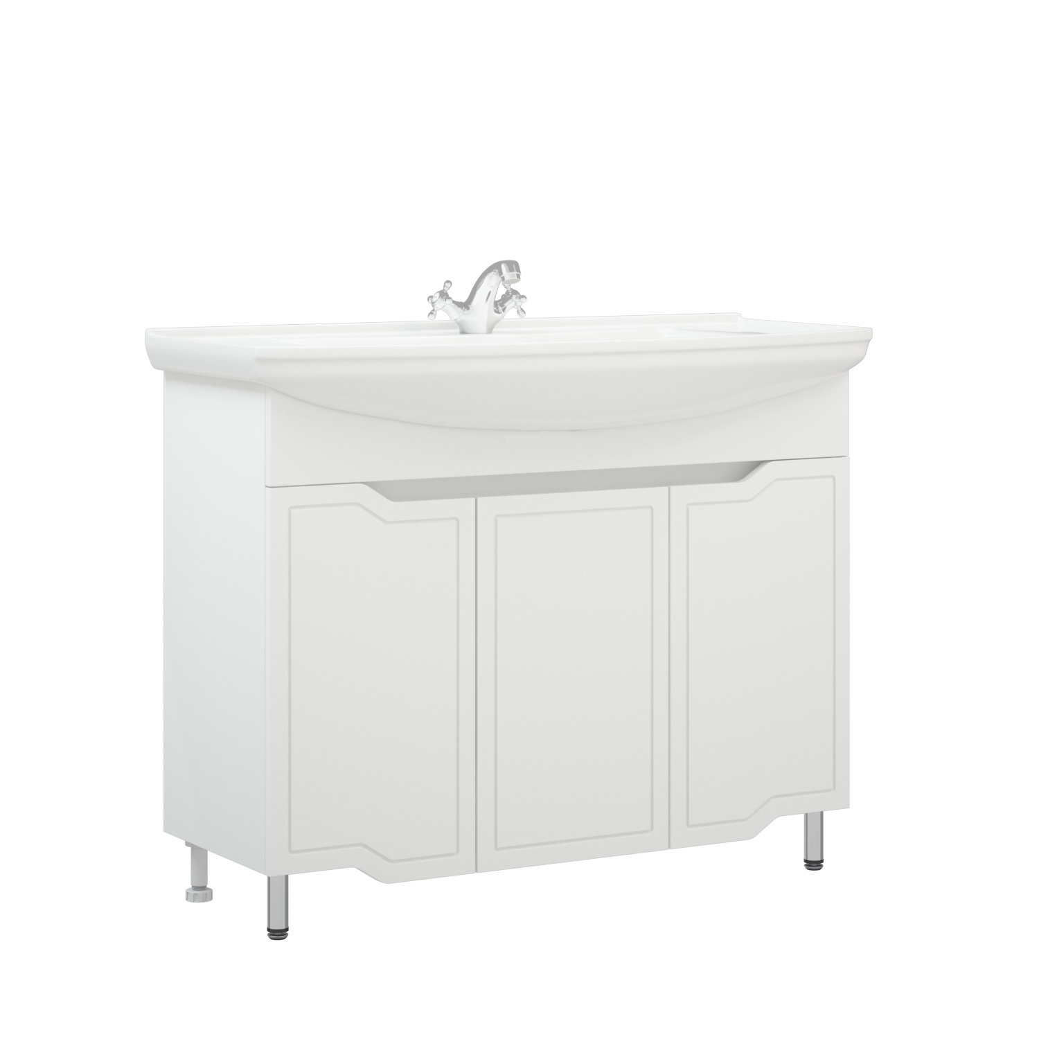 Изображение товара Тумба под раковину напольная Corozo Мирра SD-00001544 105см цвет белый