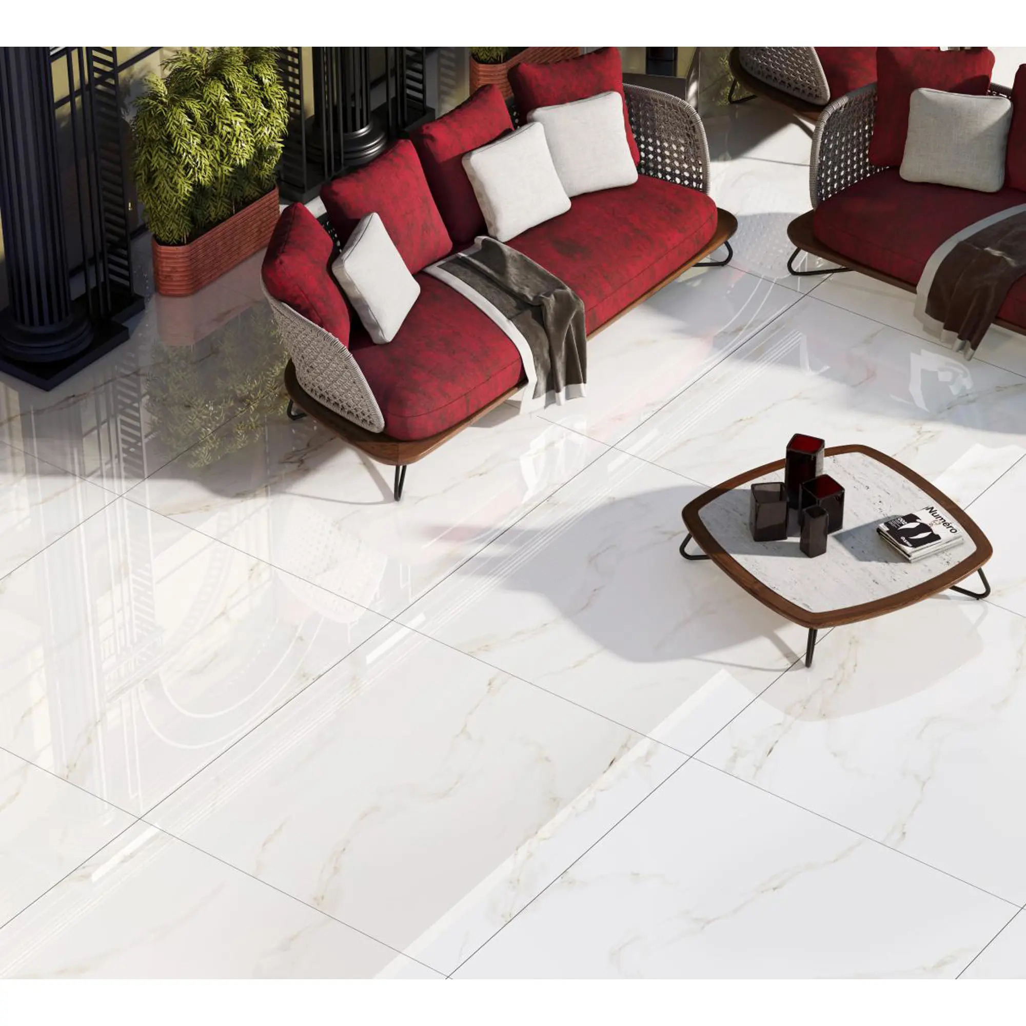 Изображение товара Керамогранит Pars tile FONIX 60x60 см белый мрамор полированный