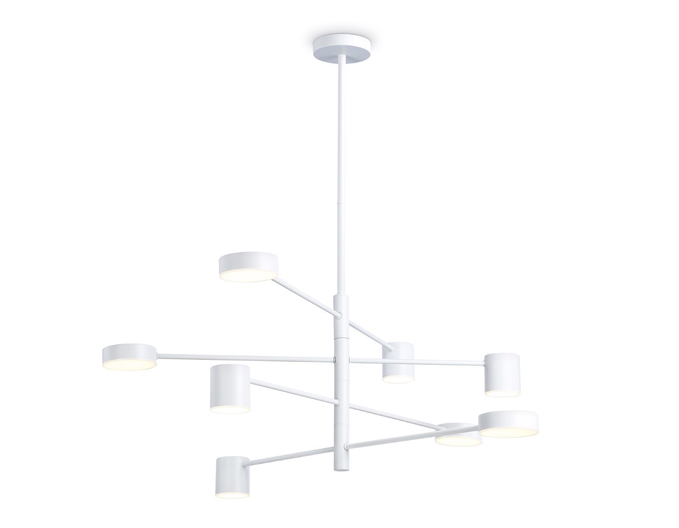 Изображение товара Люстра на штанге светодиодная Ambrella light FL51688 32 м² белая стиль Техно