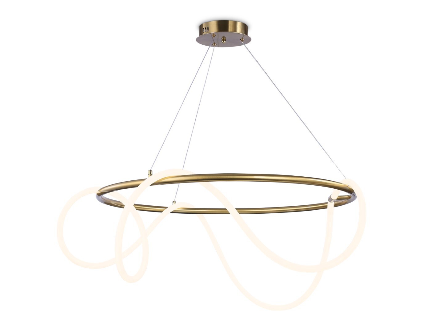 Изображение товара Светильник подвесной светодиодный Ambrella light Fl10511 с пультом управления 28 м² регулируемый белый свет цвет жёлтый/золотой