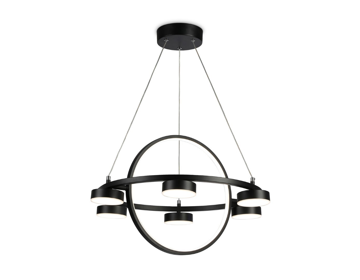 Изображение товара Люстра потолочная светодиодная Ambrella Light Fl51775 с пультом, 20 м², черный стиль Техно