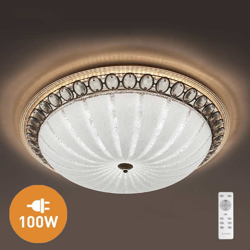 Изображение товара Люстра потолочная светодиодная Estares CASABLANCA 20 м² управление пультом хром