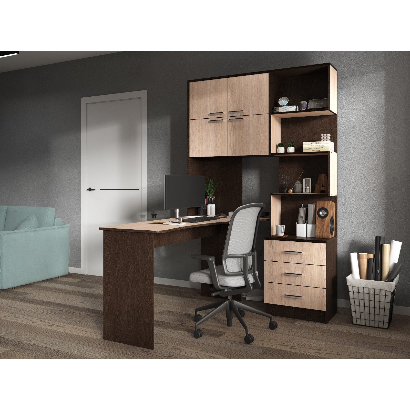 Изображение товара Стол многофункциональный Клик мебель ЕАЭС N RU Д-RU.АД31.В.00135/19 128x200x145 см ЛДСП цвет венге