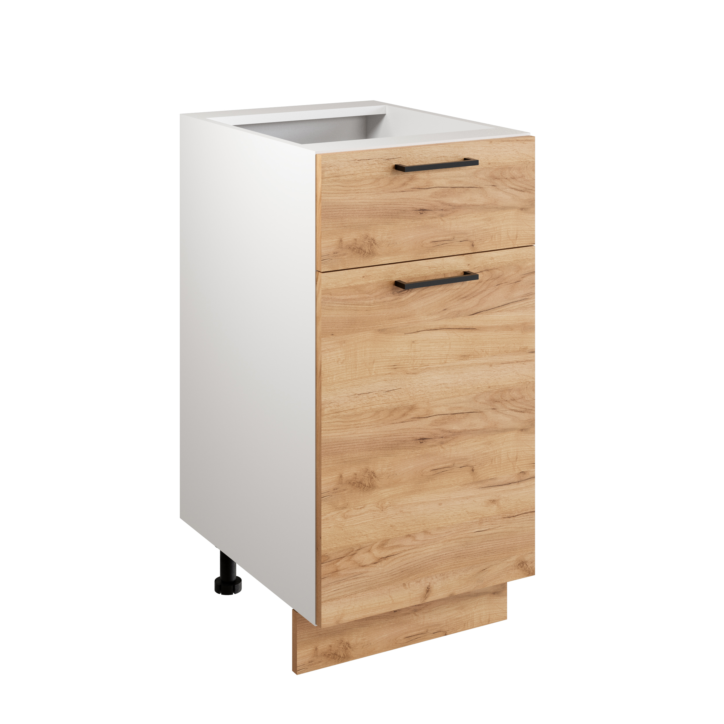 Напольный шкаф Атмосфера Simple 40x82x53 см 1 ящик ЛДСП цвет белый/дуб ...