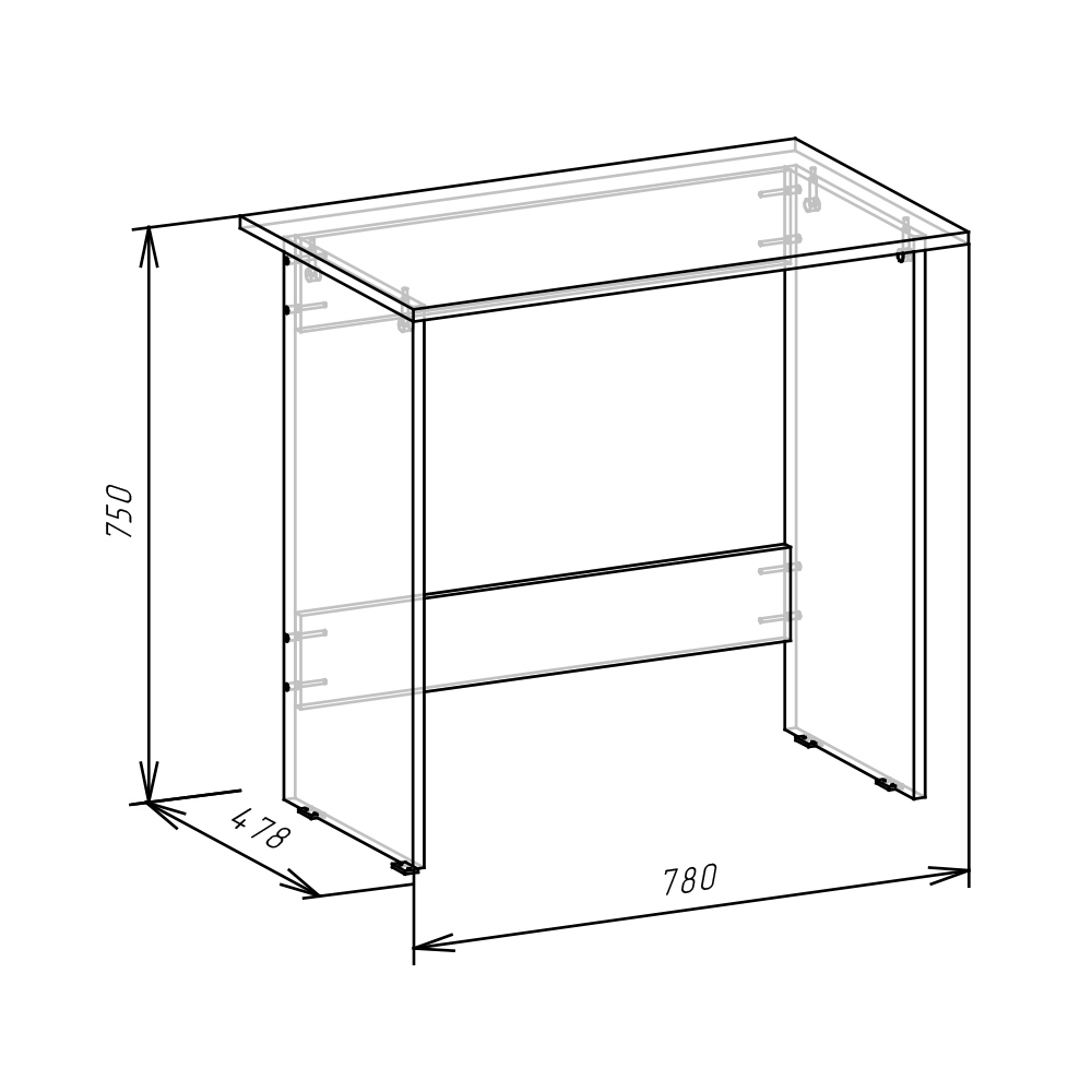 Изображение товара Компьютерный стол МК Мама Умный 101541 дуб табачный компактный стильный для дома и офиса