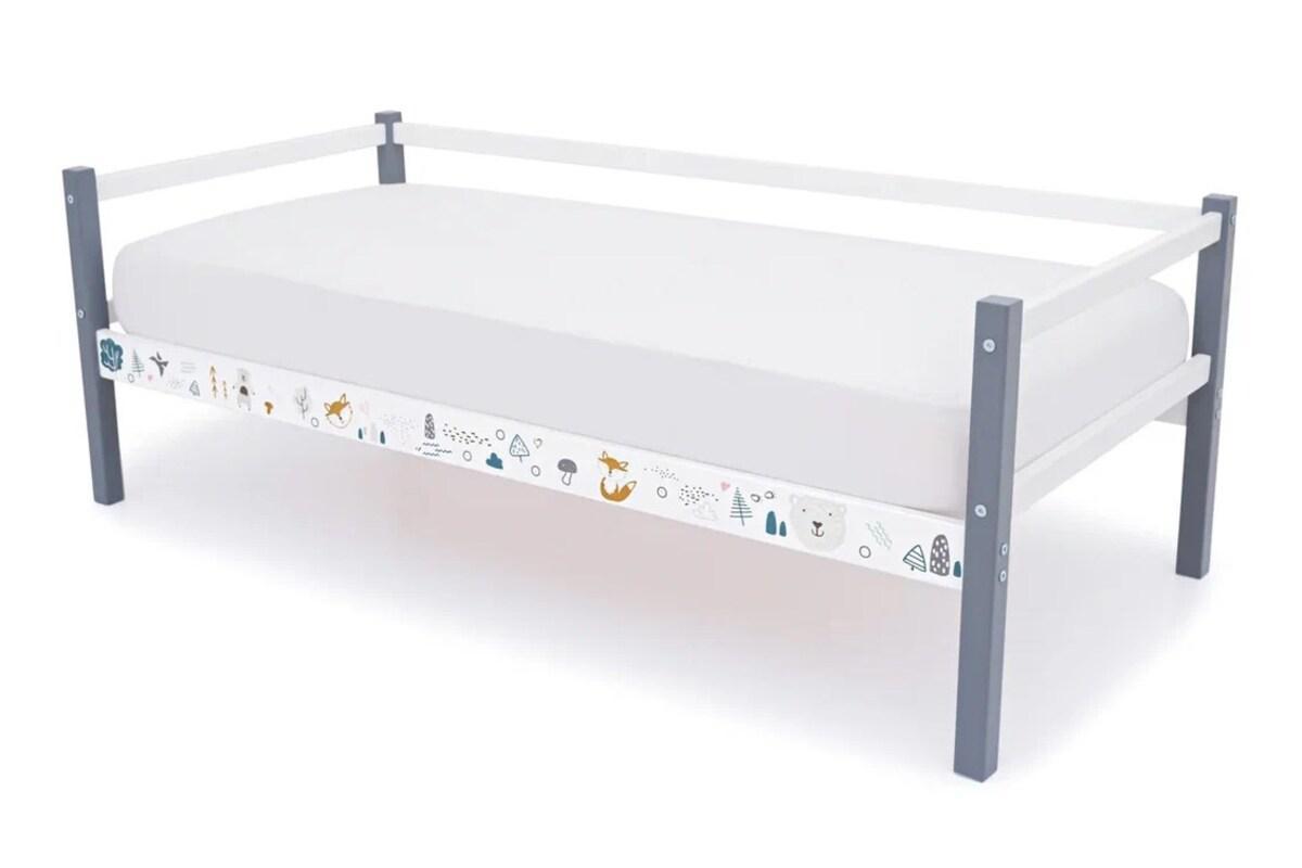 Изображение товара Кровать детская Бельмарко 76x166 см ЛДСП цвет графит-белый