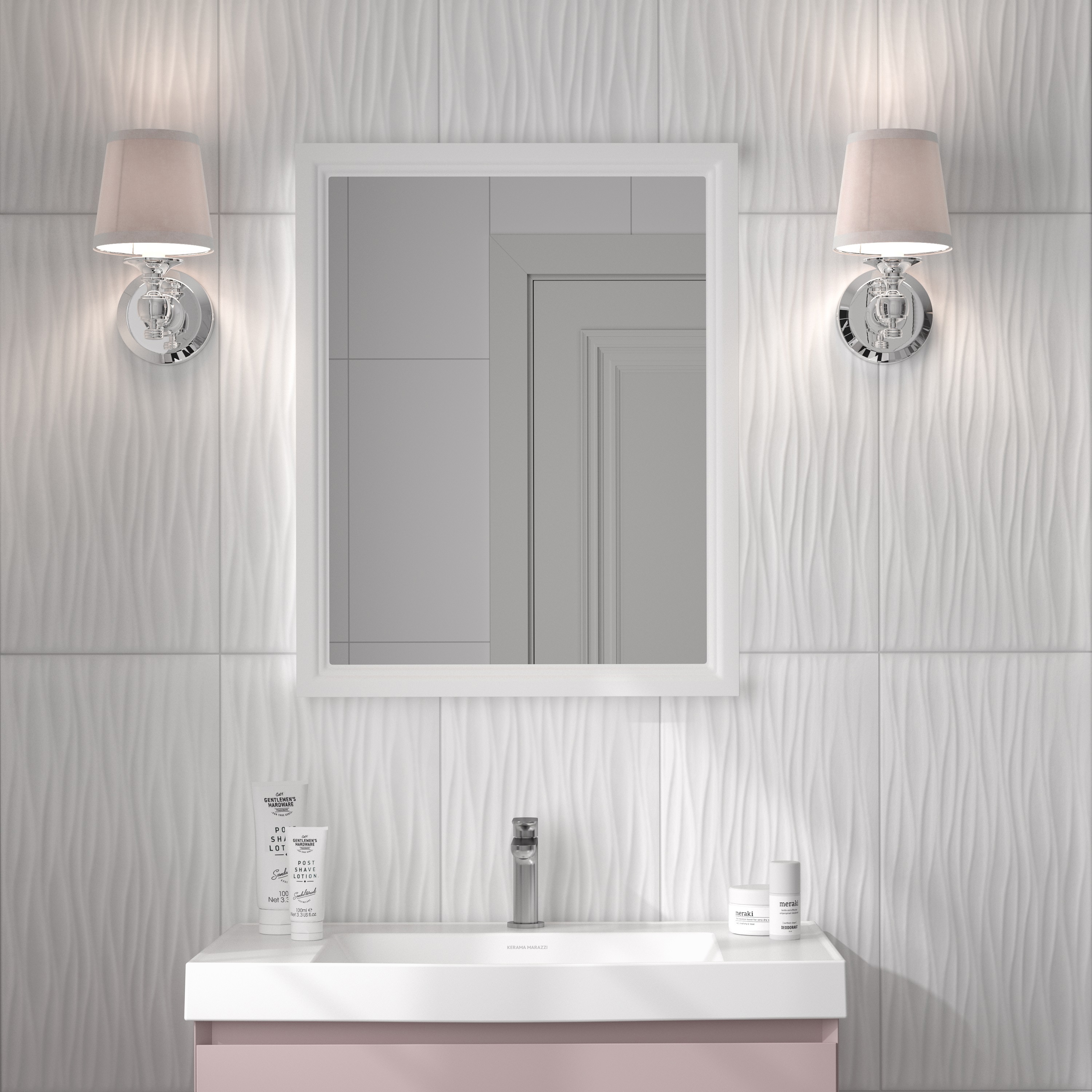Изображение товара Плитка настенная Kerama Marazzi Айс 3D 29.5x59.5 см белая глянцевая