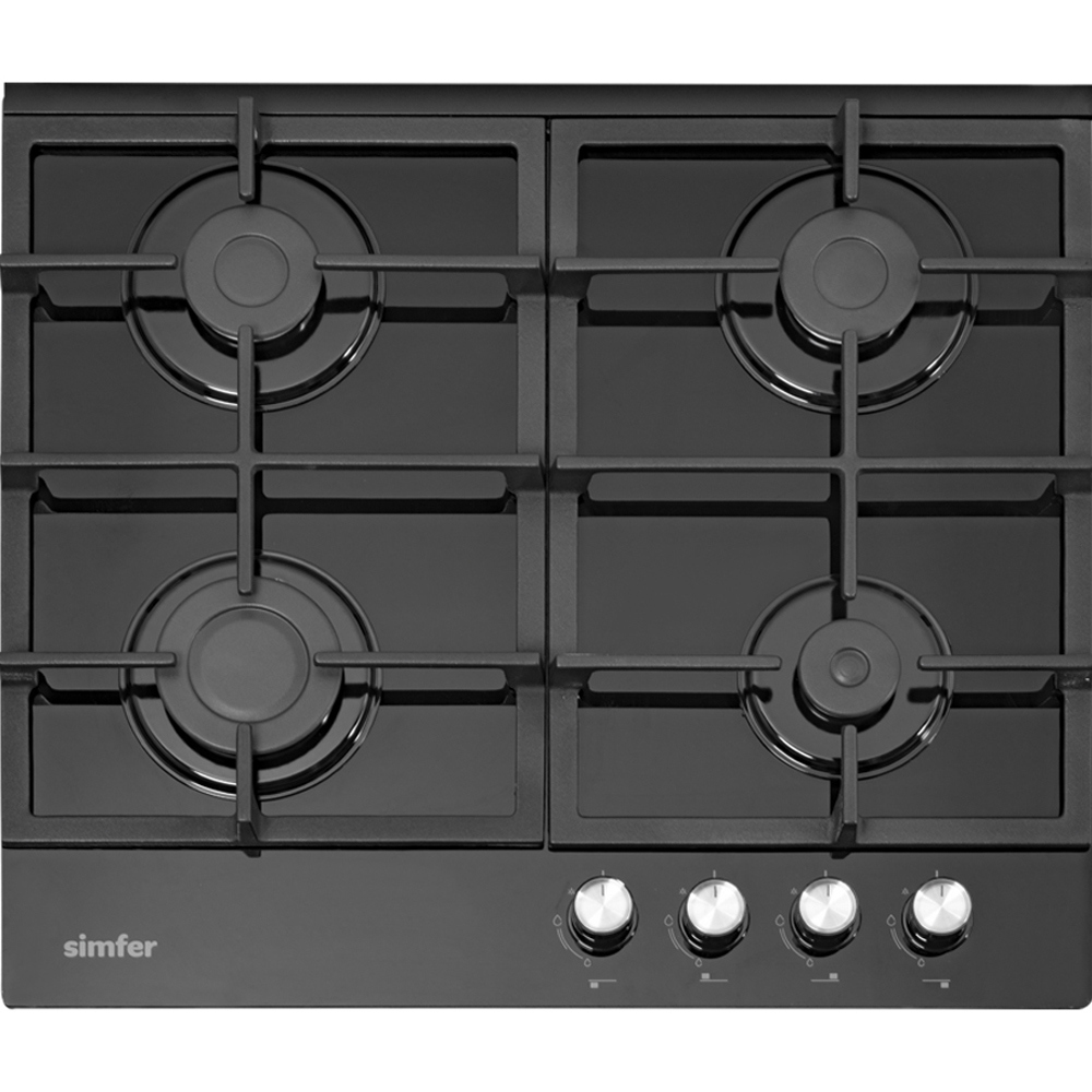 Изображение товара Газовая варочная панель Simfer H60H40B516 60 см 4 конфорки черная