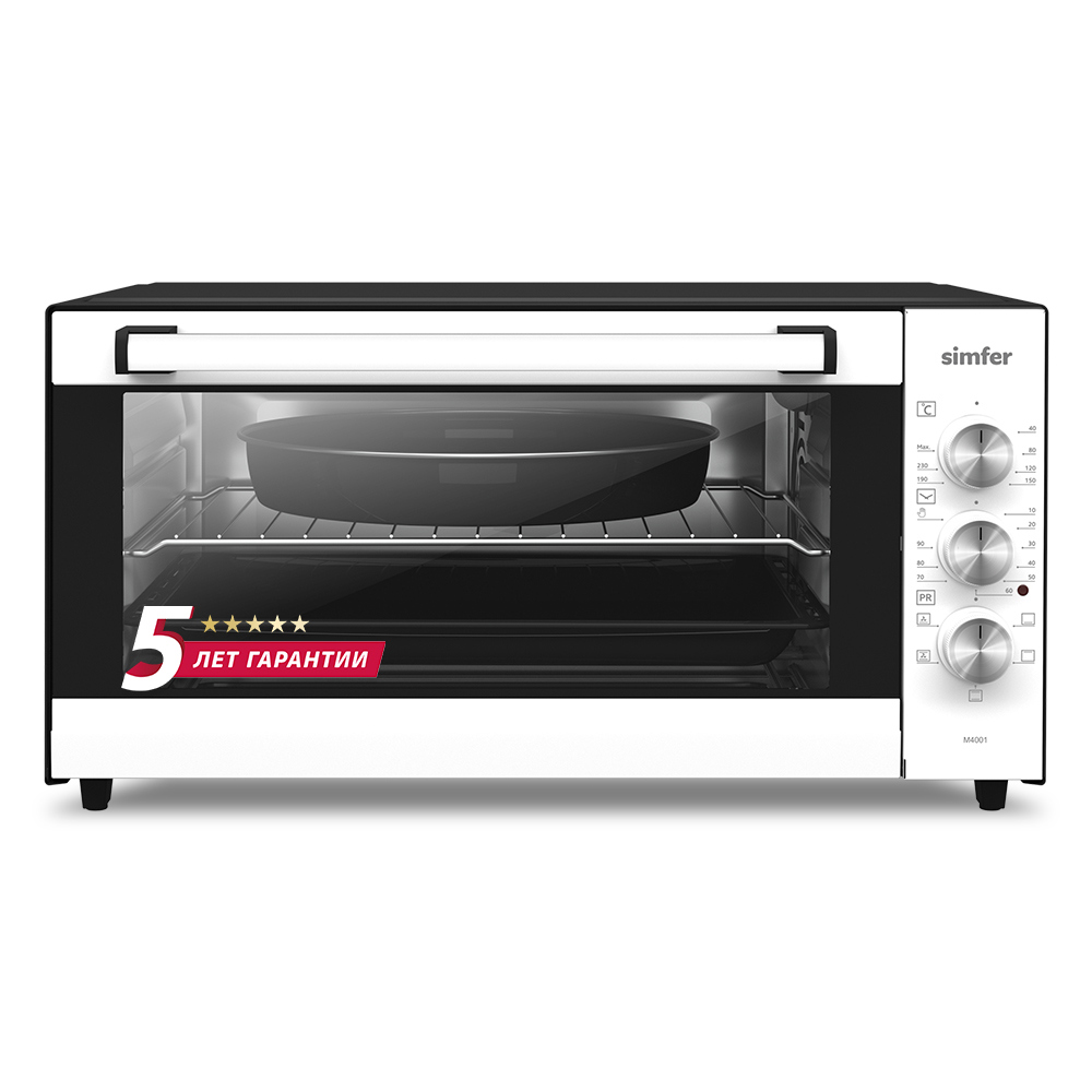 Изображение товара Электропечь Simfer M4001 40 л белая с конвекцией 1300 Вт