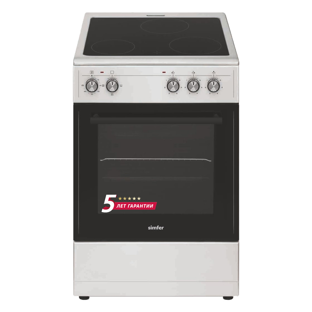 Изображение товара Электрическая плита с духовкой Simfer F55VS03017 50x86x55 см серебристая