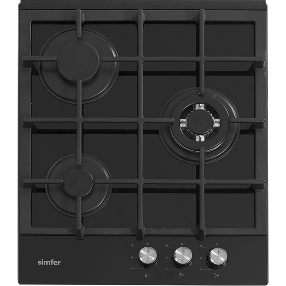 Изображение товара Газовая варочная панель Simfer H45L35B516 45 см 3 конфорки черная