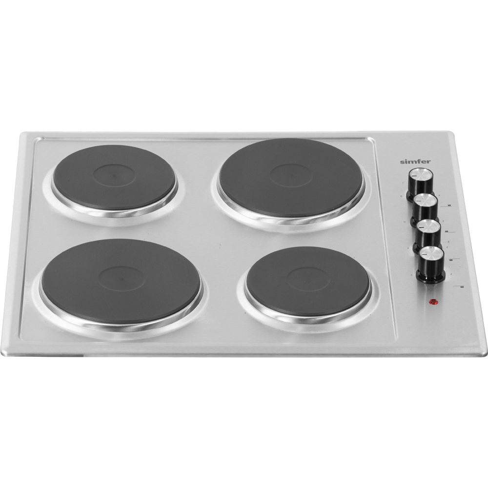 Изображение товара Электрическая варочная панель Simfer H60E04M011 60 см 4 конфорки цвет нержавеющая сталь