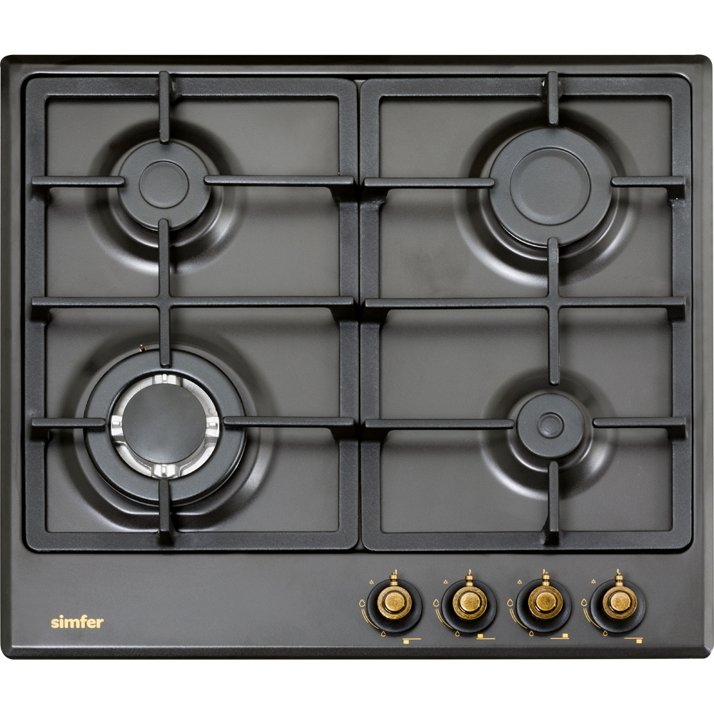 Изображение товара Газовая варочная панель Simfer H60V41L517 4 конфорки черная