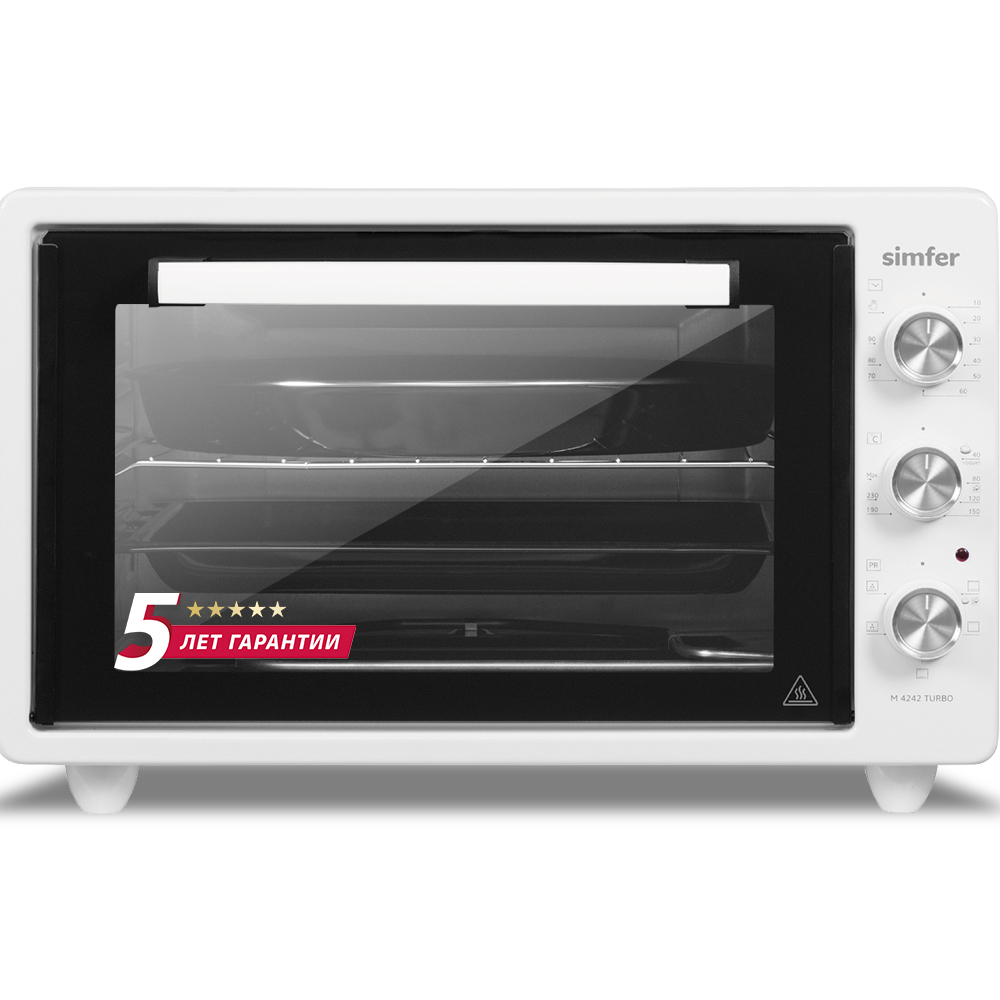 Изображение товара Электропечь Simfer M4242TB 42л белая настольная с тремя режимами