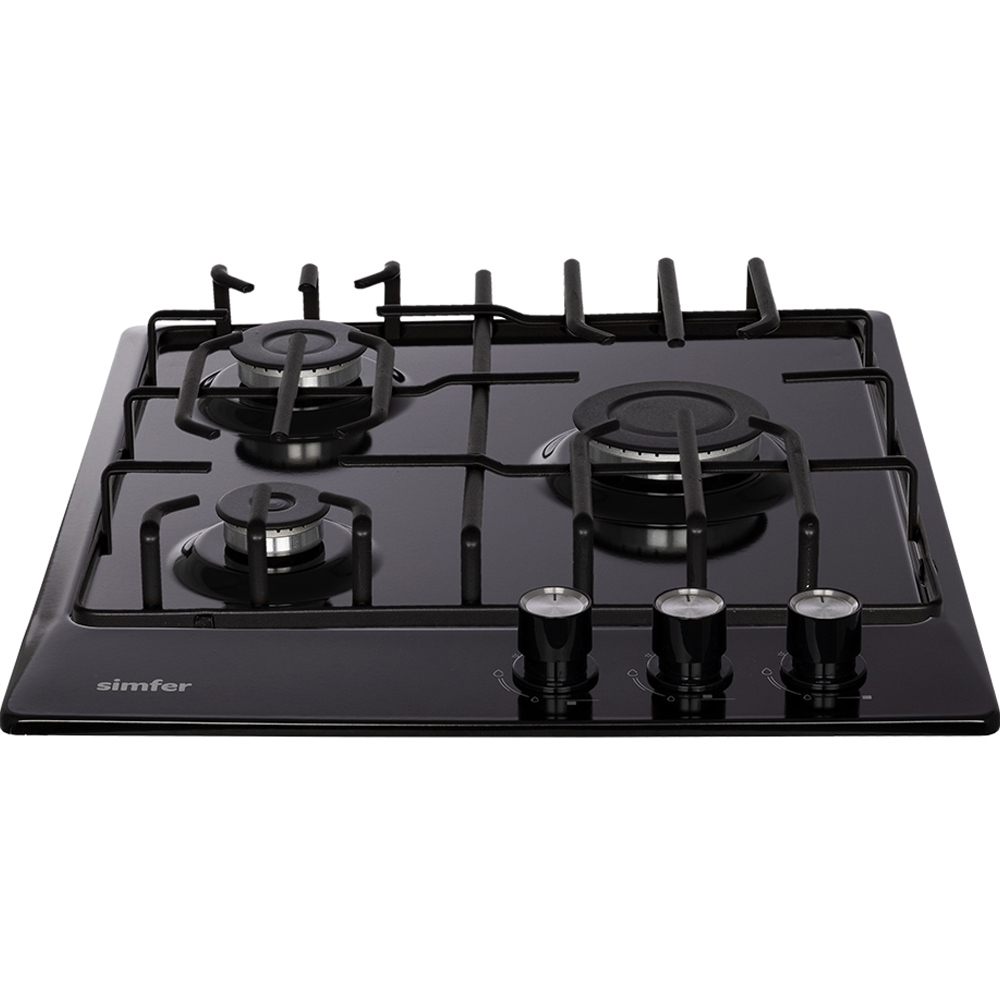 Изображение товара Газовая варочная панель Simfer H45V30B471 45 см 3 конфорки цвет черный