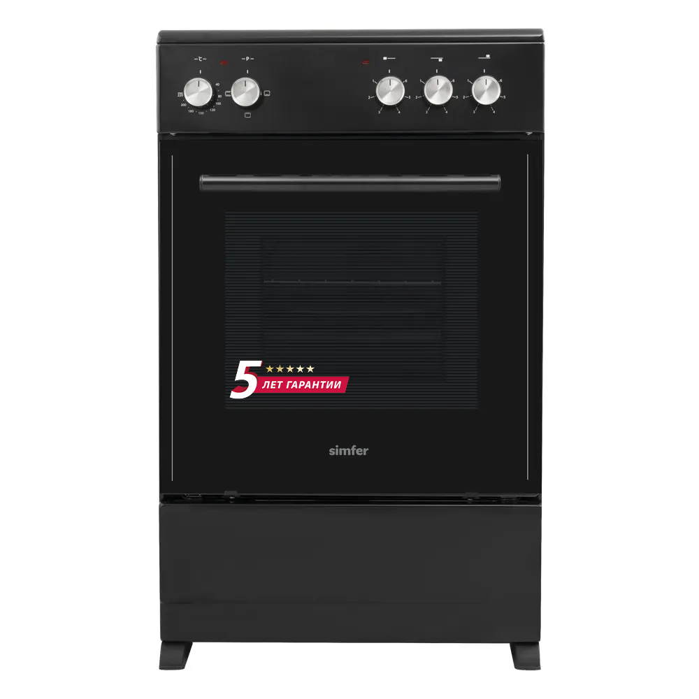 Изображение товара Электрическая плита SIMFER F50VB03016 с духовкой 50x86 см черная