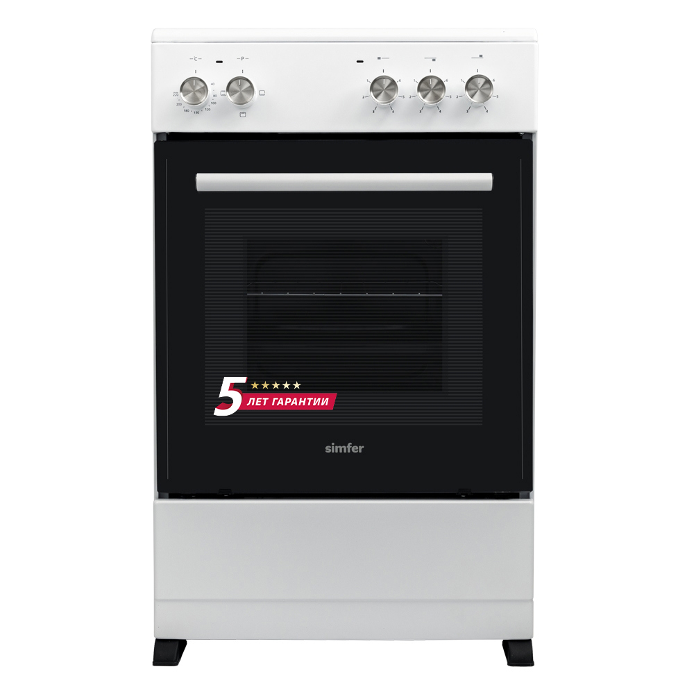 Изображение товара Электрическая плита Simfer F50VW03016 с 3 конфорками и духовкой