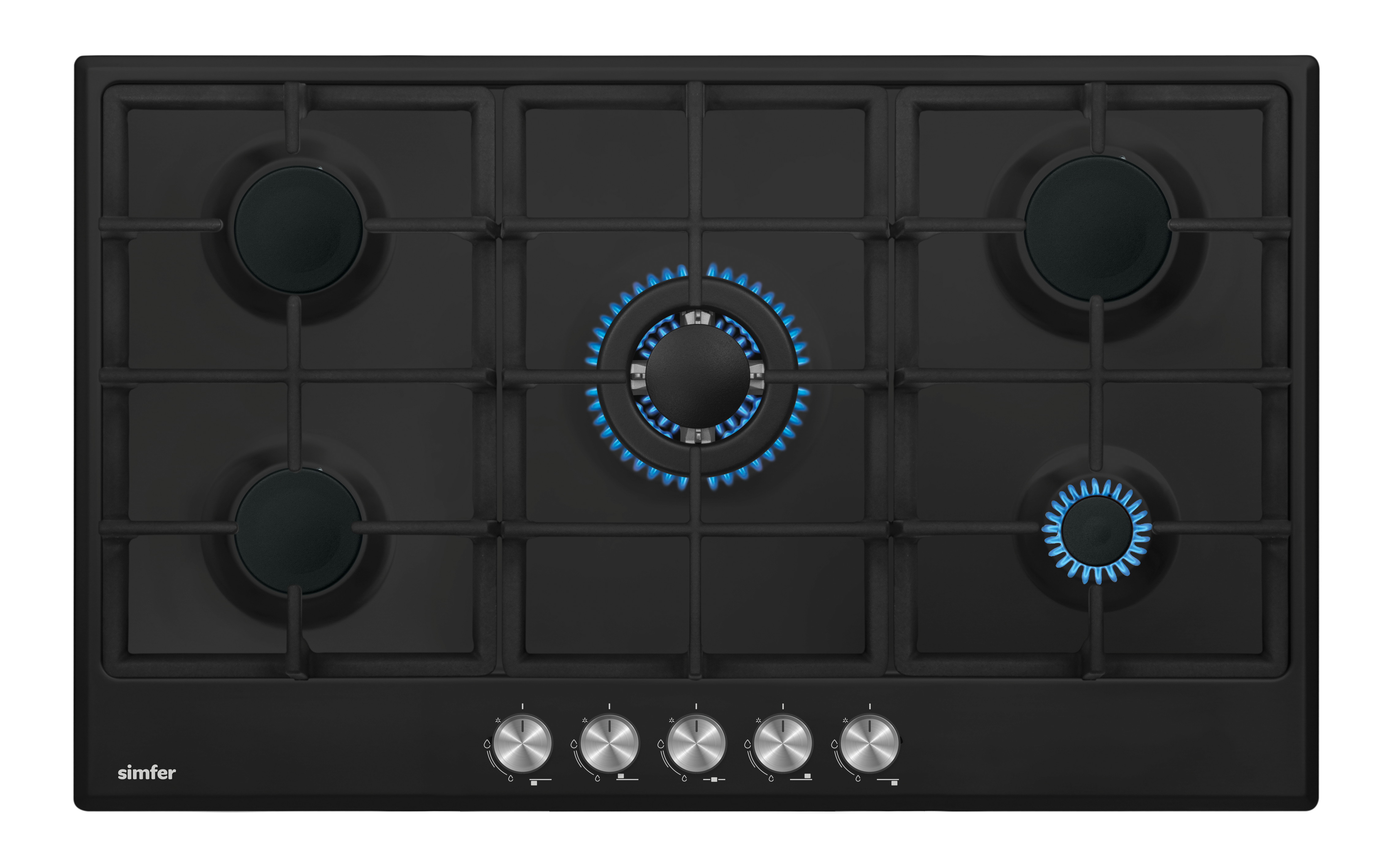 Изображение товара Газовая варочная панель Simfer H90W51B572 90 см 5 конфорок цвет черный