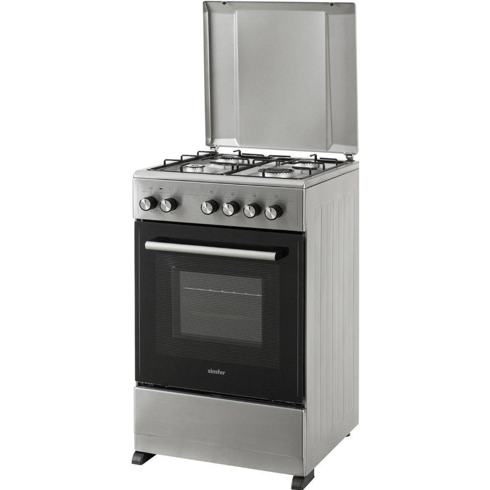 Изображение товара Комбинированная газовая плита Simfer F50EH43011 с духовкой 50x86x50 см нержавеющая сталь