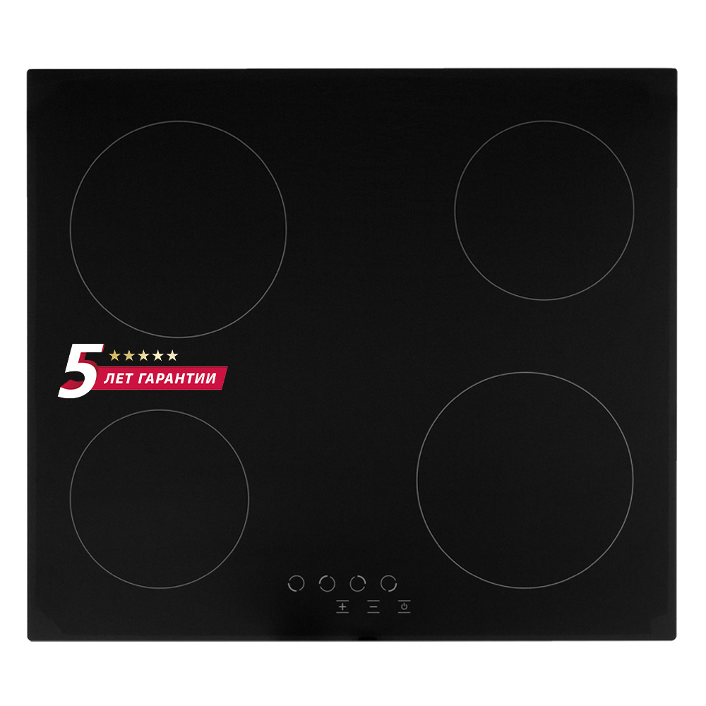Изображение товара Стеклокерамическая варочная панель Simfer H60D14B011 60 см 4 конфорки цвет черный