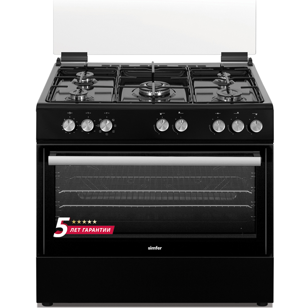 Изображение товара Комбинированная плита Simfer F85MB52001 с газовыми конфорками и духовкой 80x86 см