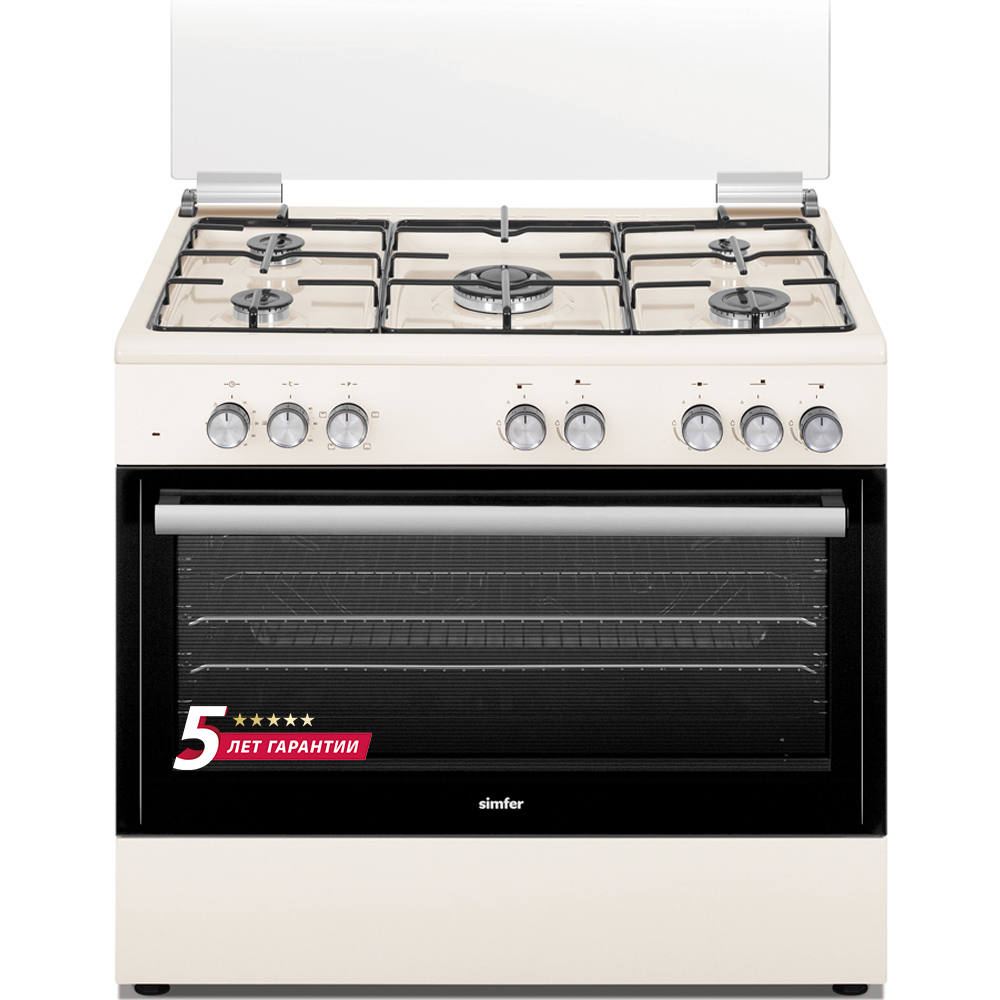 Изображение товара Комбинированная газовая плита Simfer F85MO52001 80x86 см с духовкой и грилем