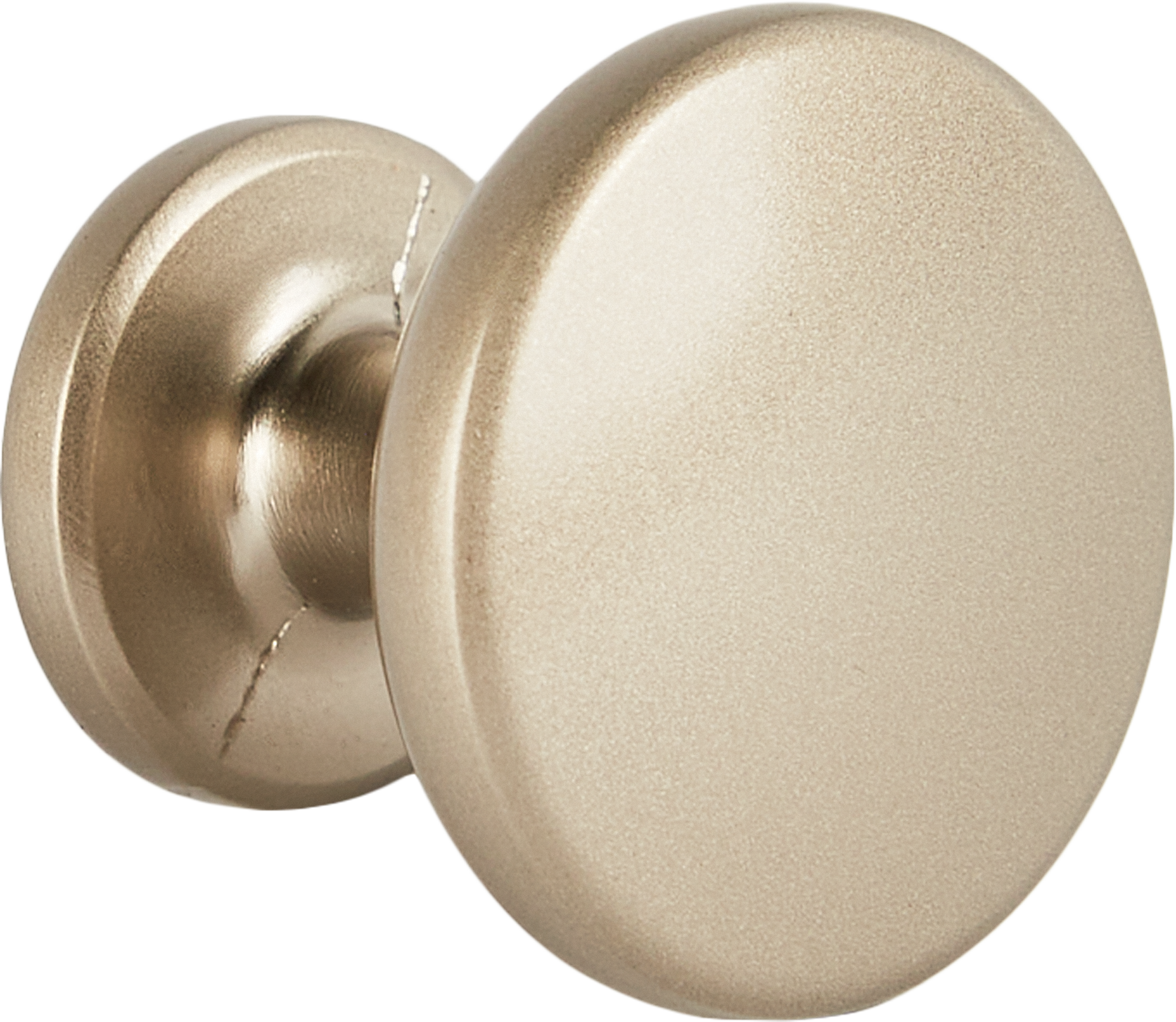 Мебельная ручка-кнопка 7501 матовый никель 30 мм