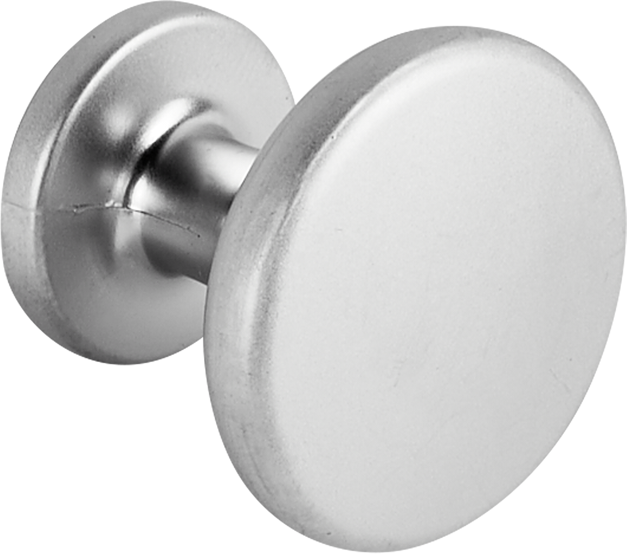 Мебельная ручка-кнопка 7501 матовый хром 17x21x24 мм