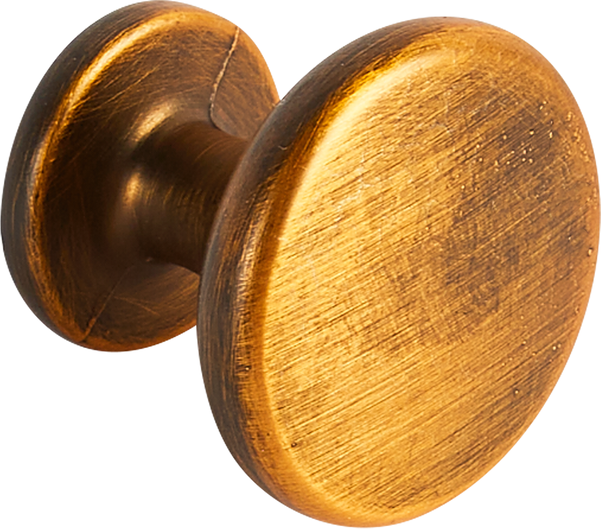 Мебельная ручка-кнопка 7501 состаренная медь 30 мм