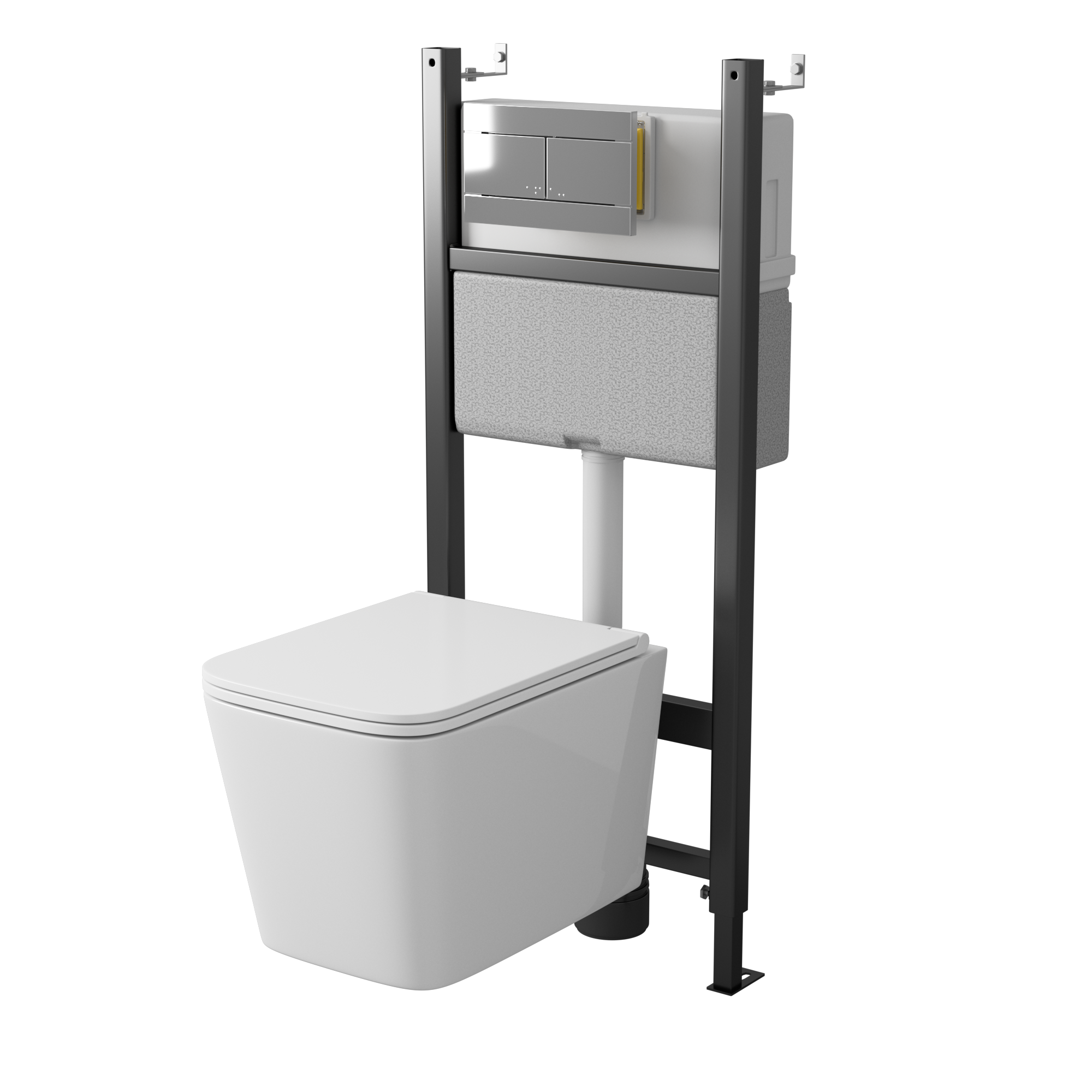 Изображение товара Комплект инсталляции Oli Tornado с унитазом 4в1 безободковым и микролифтом