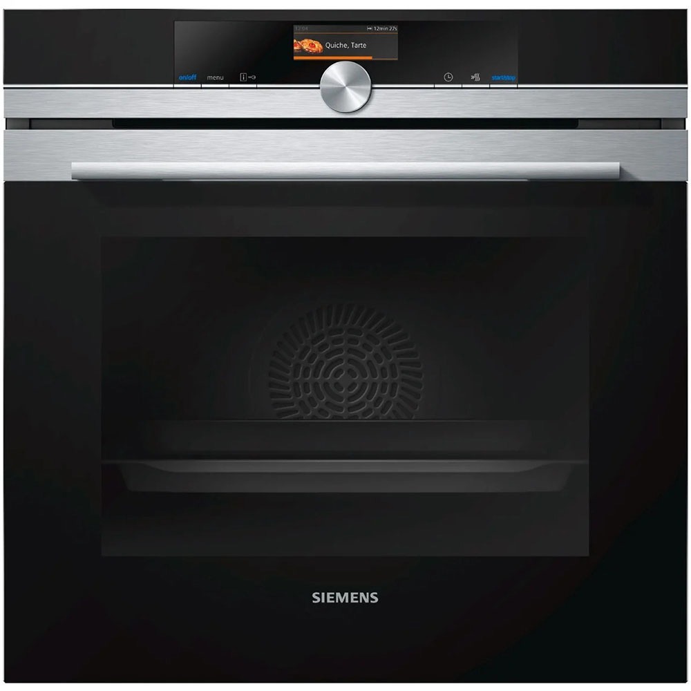 Изображение товара Электрический встраиваемый духовой шкаф Siemens HB676GBS1 59.4x59.5x54.8 см цвет черный, стальной