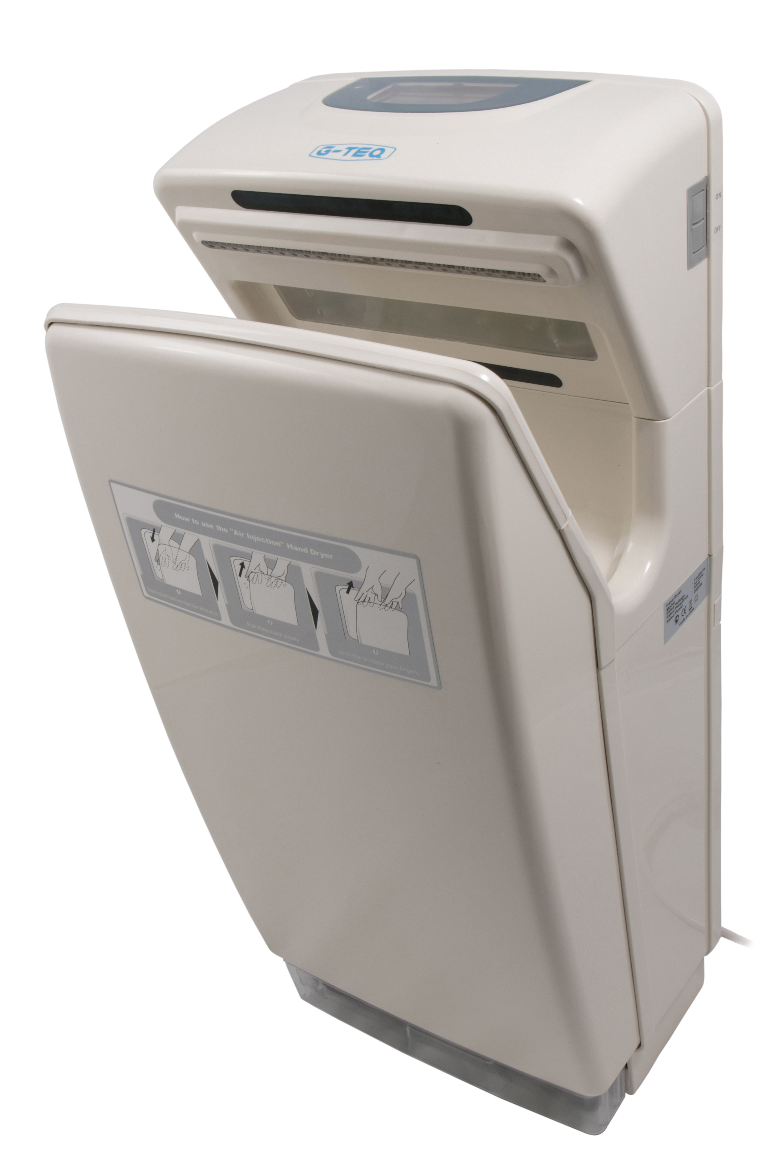 Изображение товара Сушилка для рук скоростная G-teq 8880 PW 2 кВт пластик цвет белый