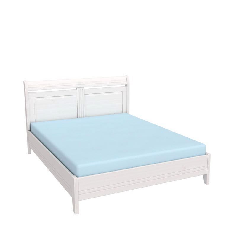 Изображение товара Кровать из массива сосны белая 180x200 см стиль Прованс ДОМ МЕБЕЛИ ИЗ СОСНЫ