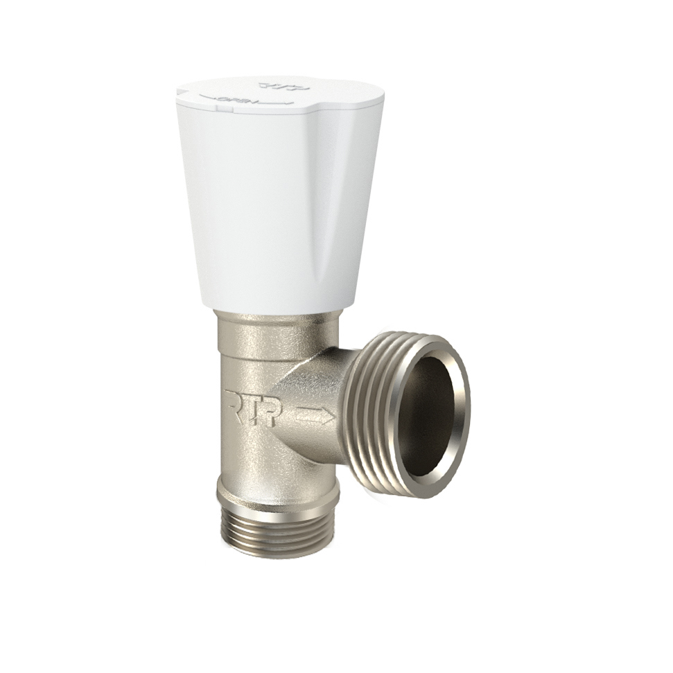 Изображение товара Кран вентильный Rtp 36004 1/2"x3/4" угловой наружная-наружная резьба