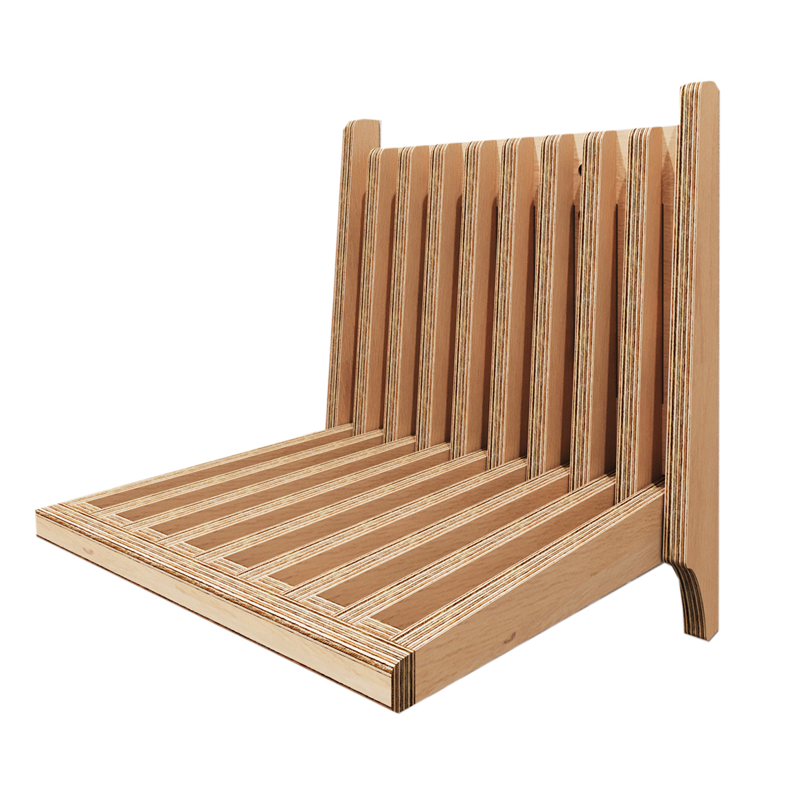 Изображение товара Настенный складной стул АЗБУКАДЕКОР из влагостойкой фанеры