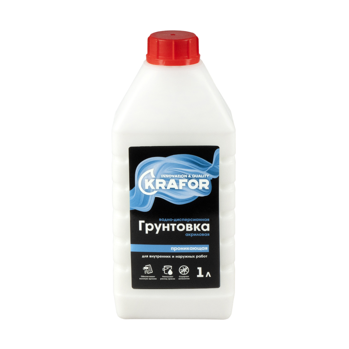 Изображение товара Грунтовка Krafor универсальная белый 1л