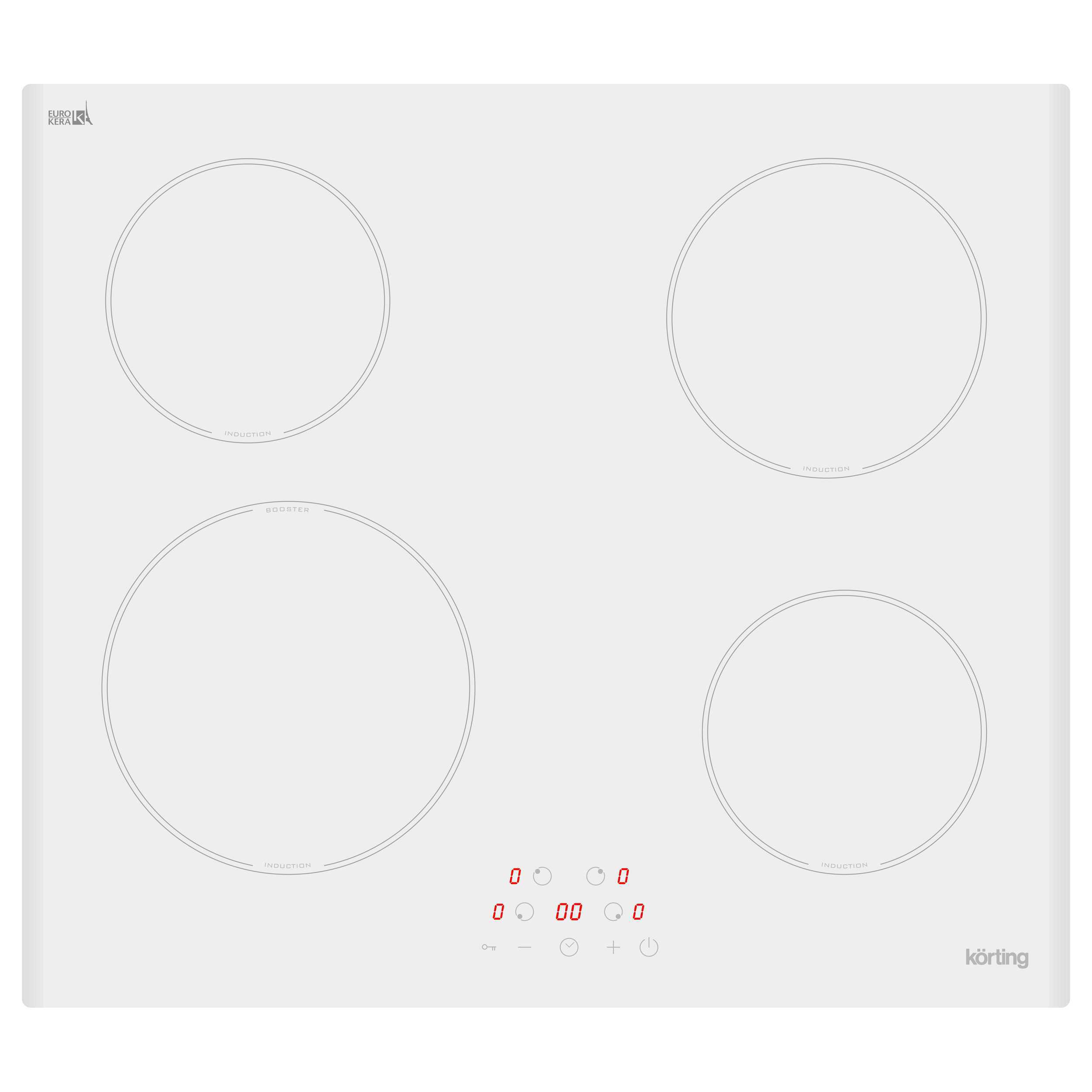 Изображение товара Индукционная варочная панель Korting HI 64013 BW с 4 конфорками 59 см белая