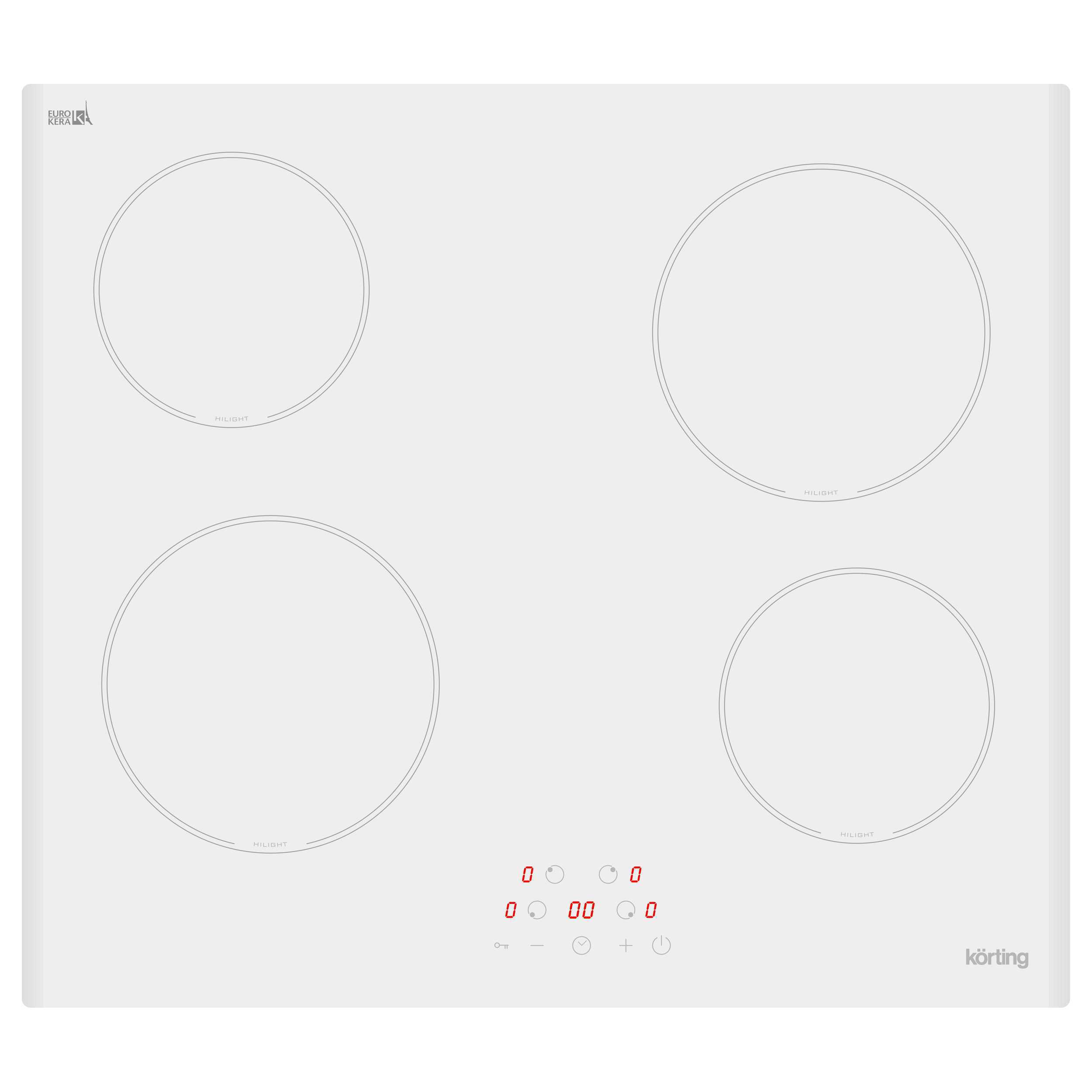 Изображение товара Электрическая варочная панель Korting HK 60003 BW 59 см 4 конфорки цвет белый
