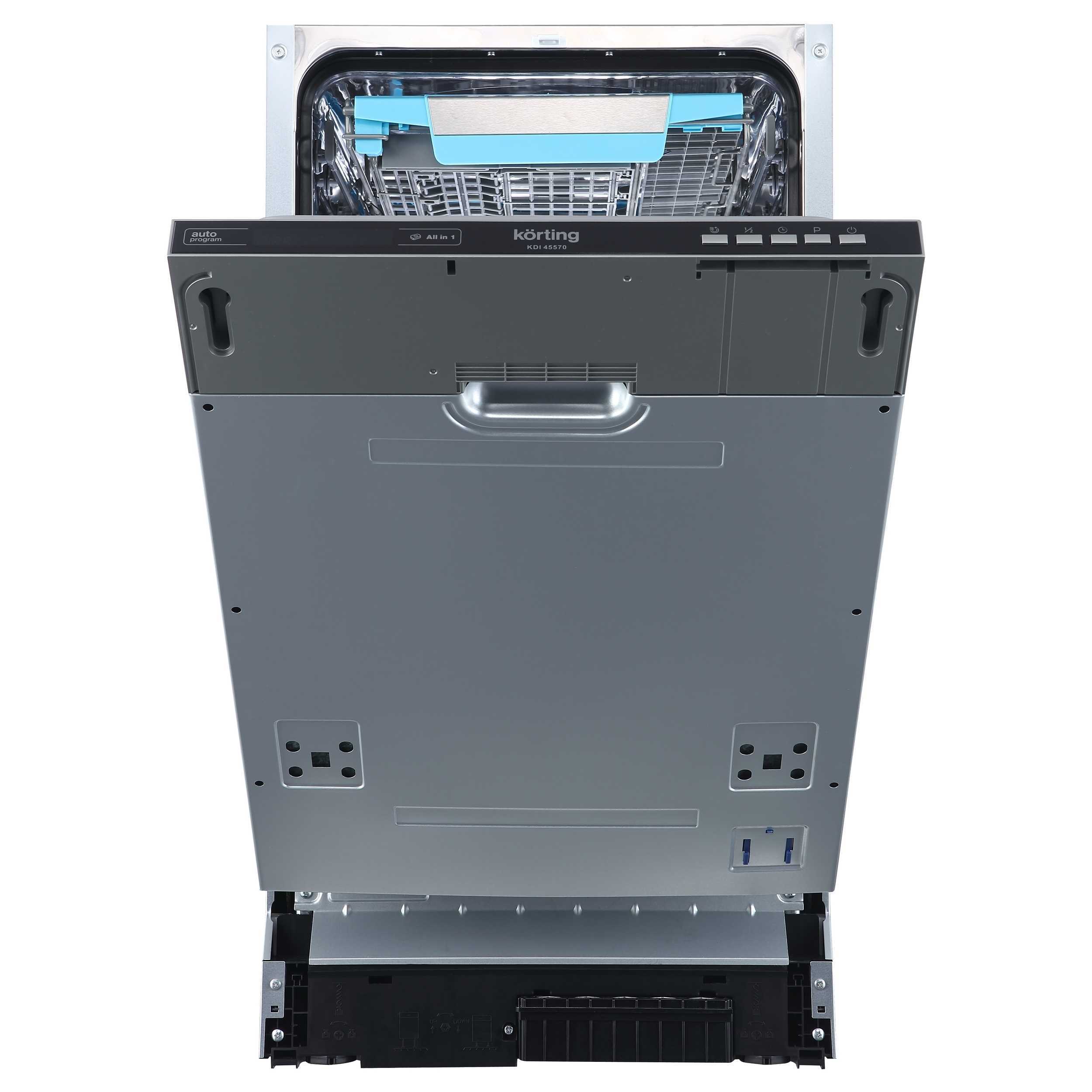 Изображение товара Встраиваемая посудомоечная машина Korting KDI 45570 45 см 8 программ белый серебристый