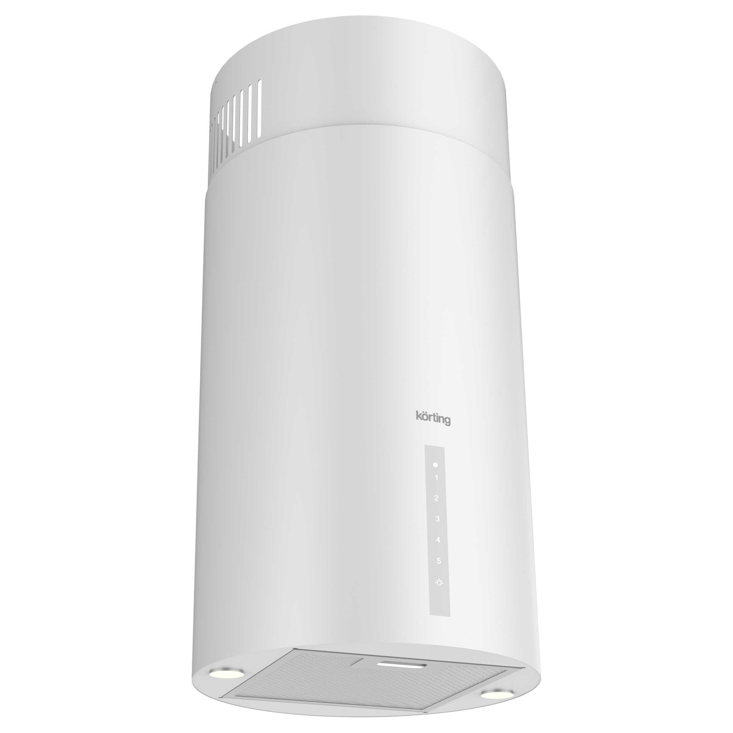 Изображение товара Встраиваемая вытяжка Korting KHA 39970 W Cylinder, островной монтаж, сенсорное управление