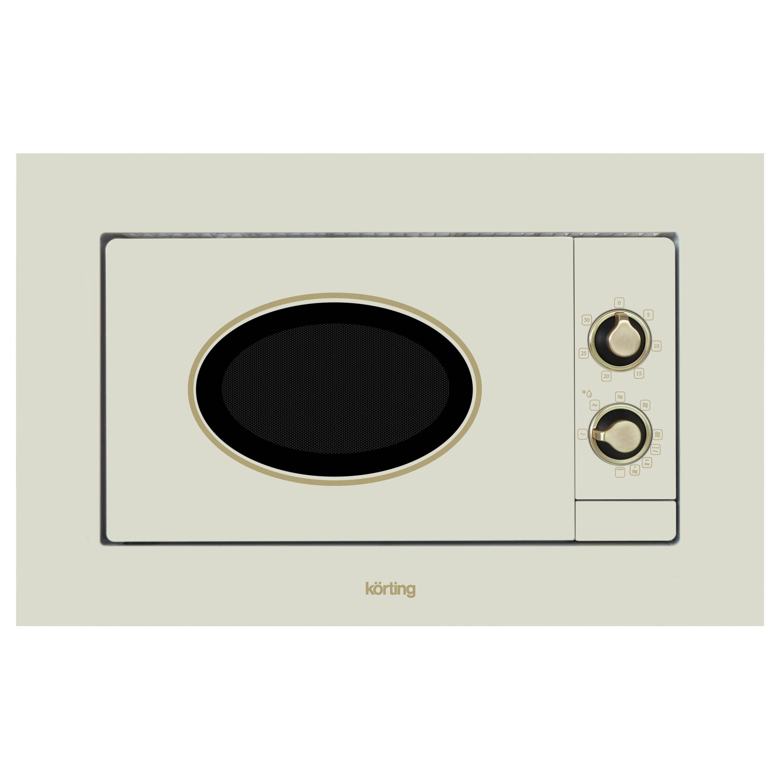 Изображение товара Встраиваемая микроволновая печь Korting KMI 820 RGB 20 л золото слоновая кость ретро дизайн
