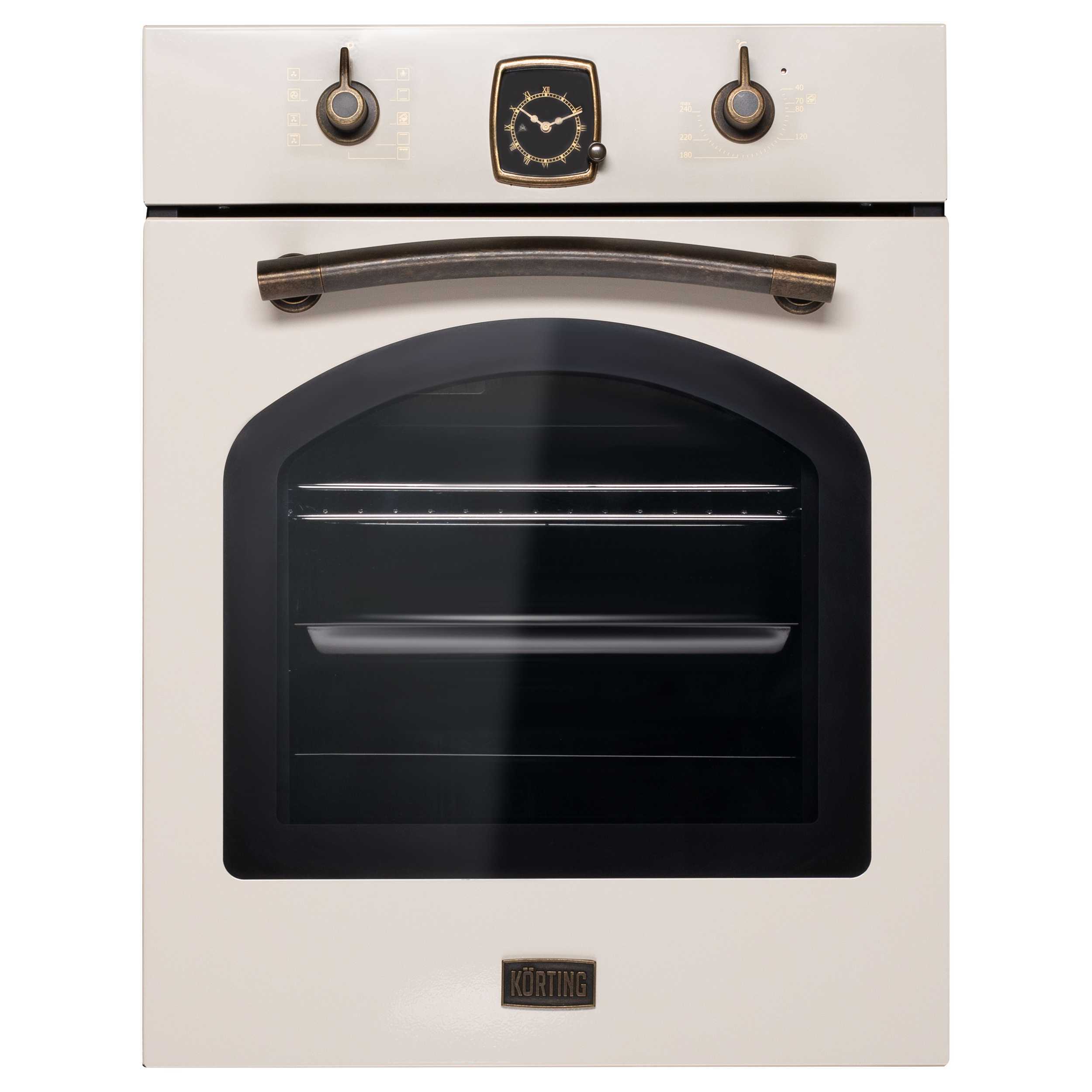 Изображение товара Духовой шкаф KORTING OKB 4941 CRB в ретро стиле 45 см слоновая кость