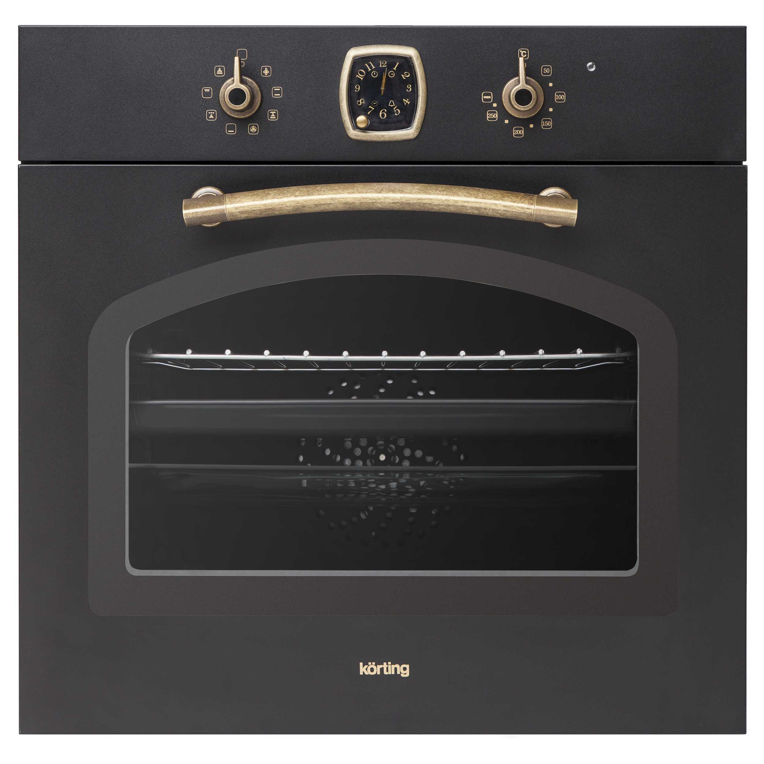 Изображение товара Духовой шкаф электрический KORTING OKB 481 CRN ретро дизайн черный 67 л