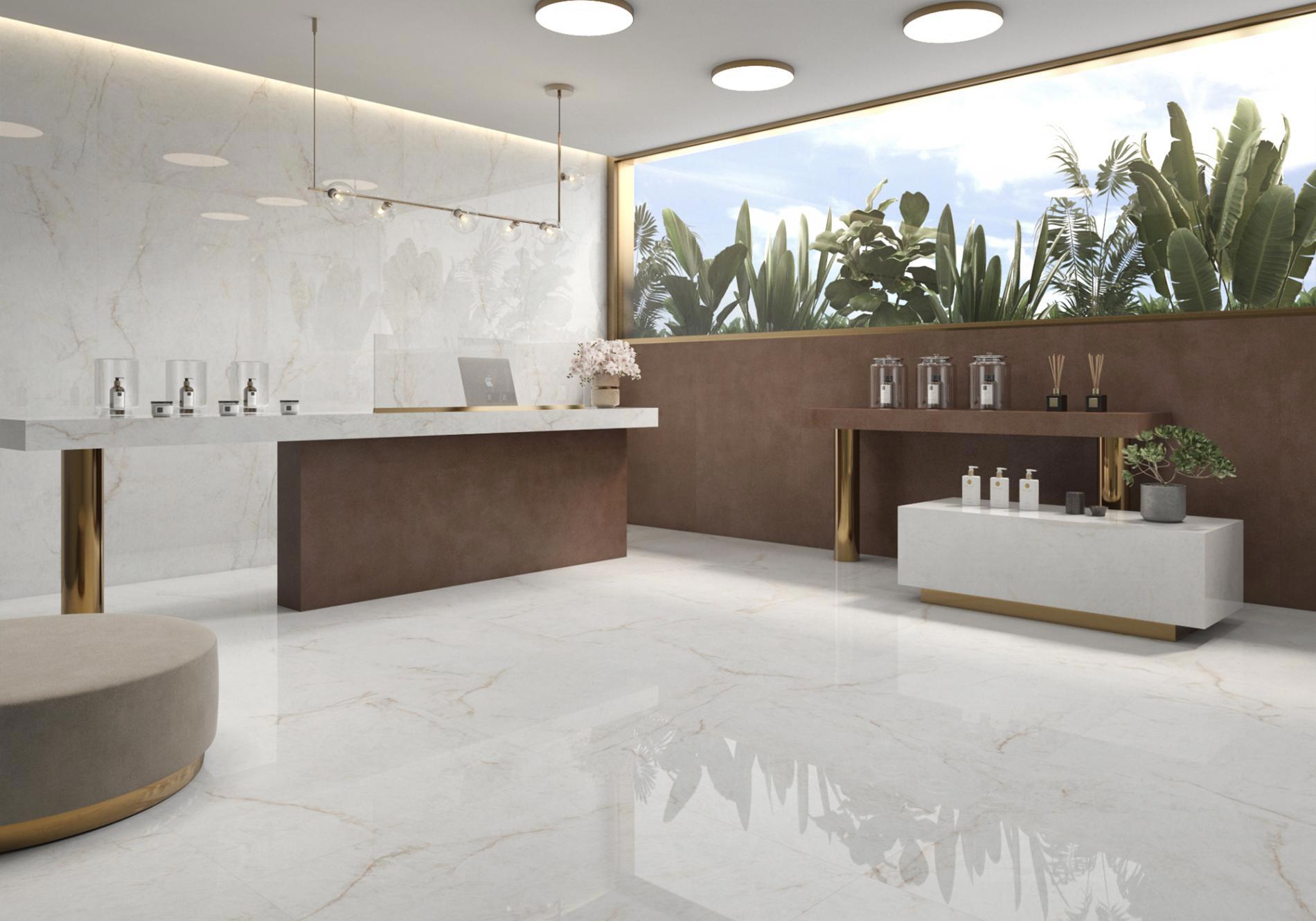 Изображение товара Керамогранит Pamesa Ceramica 14 Crystal 60x120см белый - натуральный испанский материал для пола и