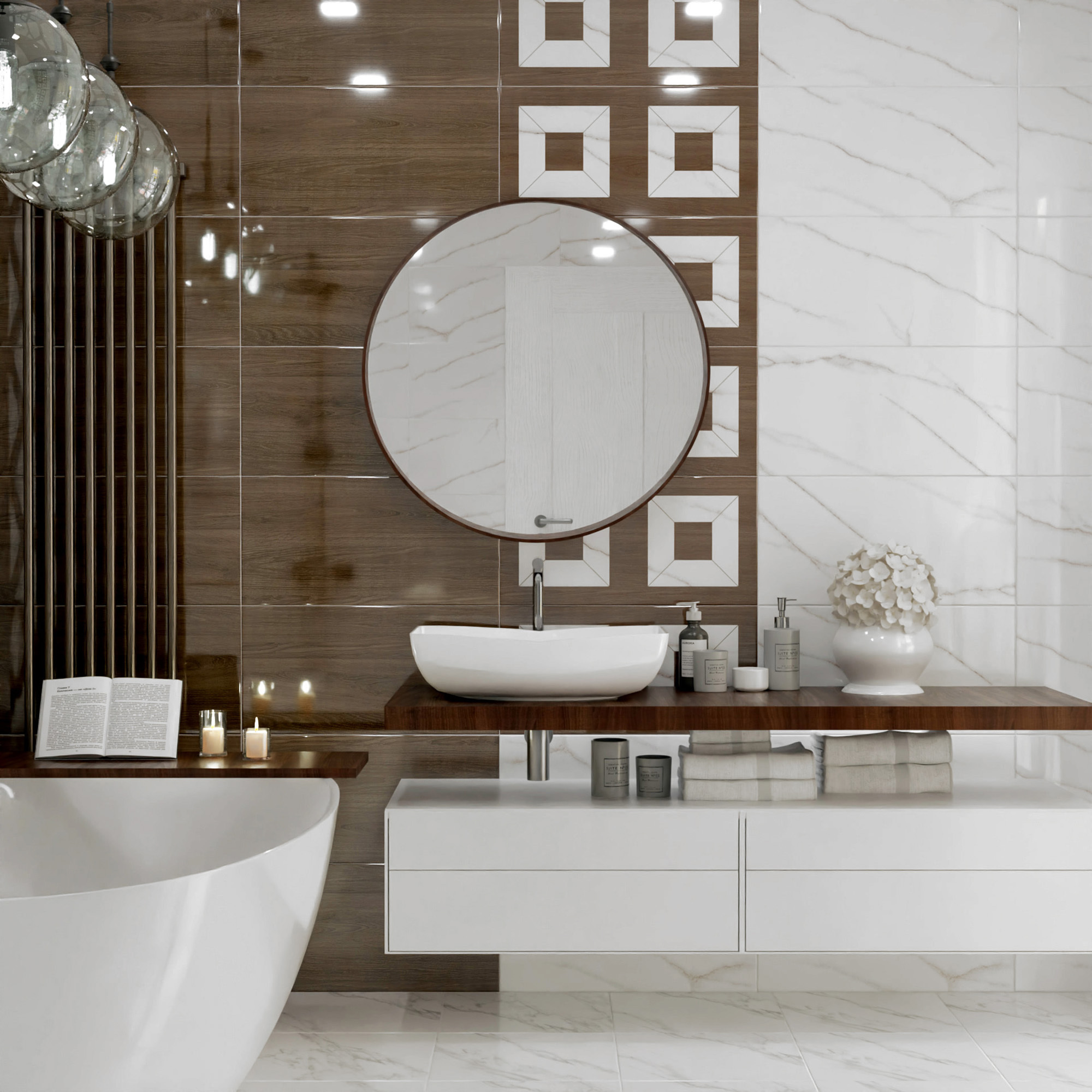 Изображение товара Настенная плитка Нефрит-Керамика Луксор 30x60 см Глянцевая для стен