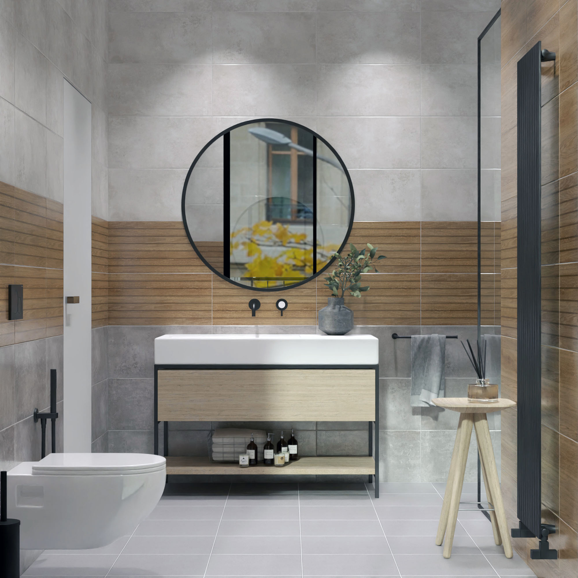 Изображение товара Плитка настенная Нефрит-Керамика Эни 30x60 см 1.8 м² матовая цвет коричневый