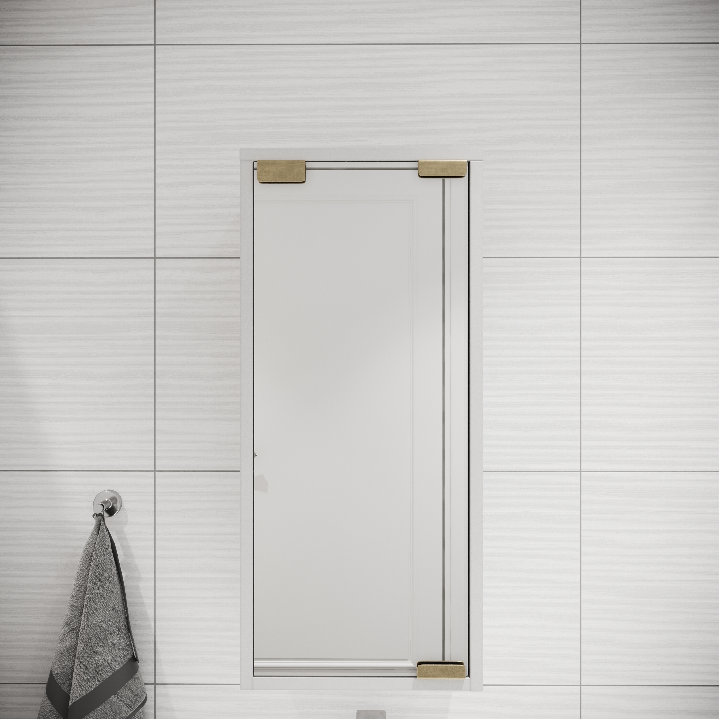 Изображение товара Шкаф зеркальный «NNZB1» 30 см цвет белый