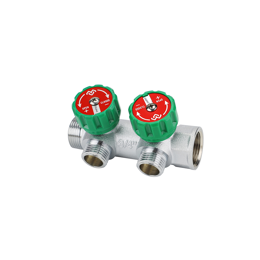 Изображение товара Коллектор Varmega VM14602 на 2 выхода 3/4"x1/2" латунь